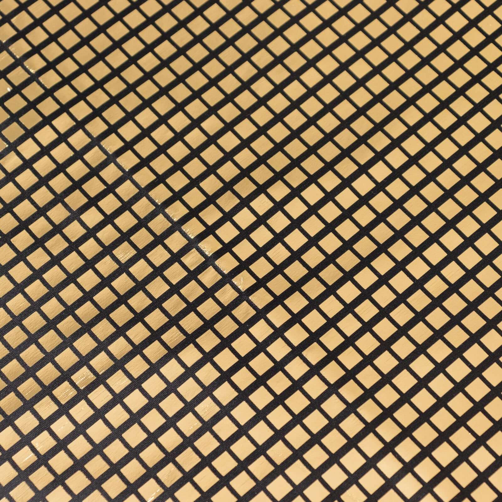 Polyester 72x72 Table Overlay Square Tablecloth Black - Gold Foil Disco Mirror Ball Design for Stylish Celebrations