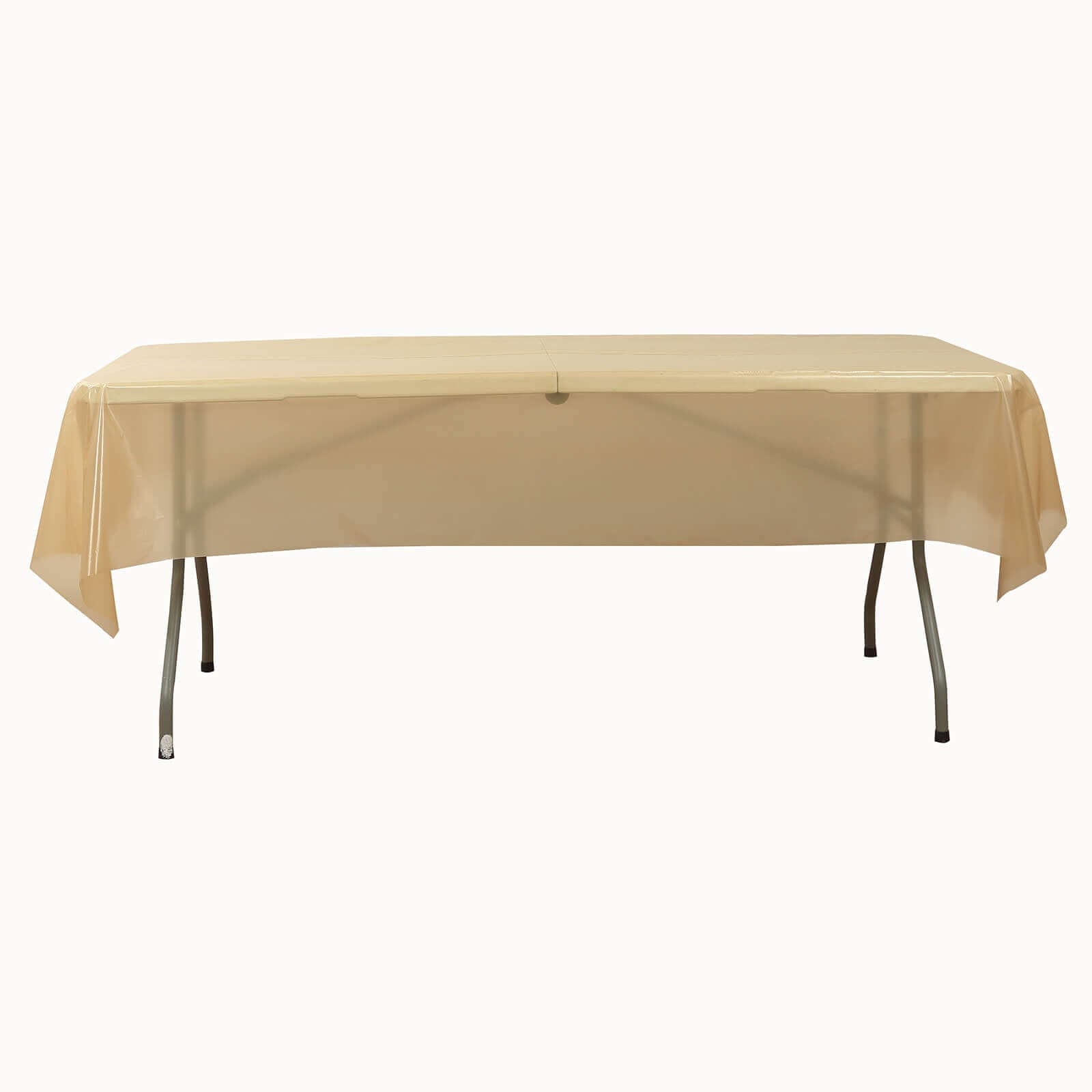 Plastic Table Cover Roll Gold with Slide Cutter - Customizable Disposable Tablecloth Roll 54x300ft