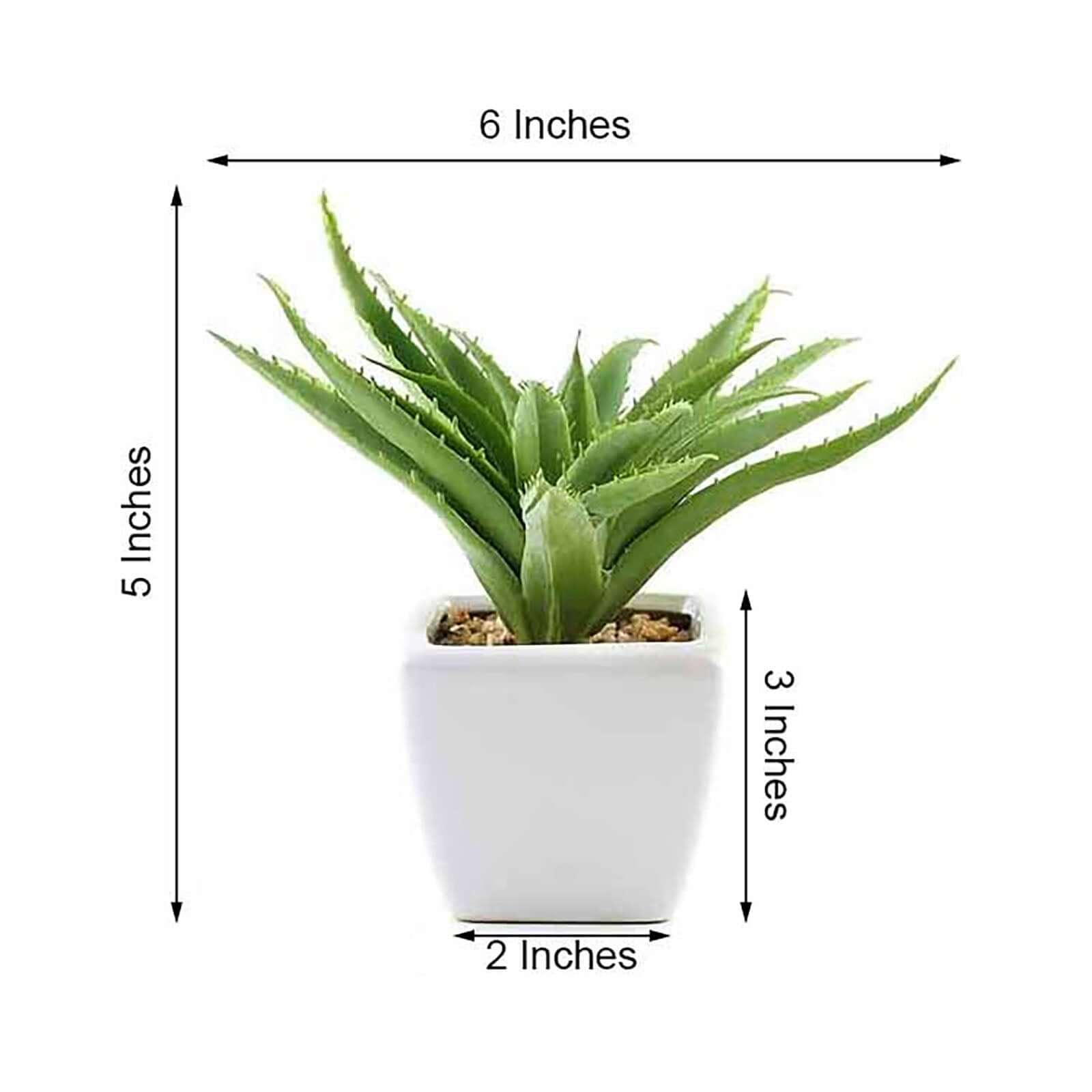 3-Pack Spotted Aloe Vera Artificial Succulents in Ceramic Pot - Lifelike Decorative Faux Plants for Home Office & Event Design 5