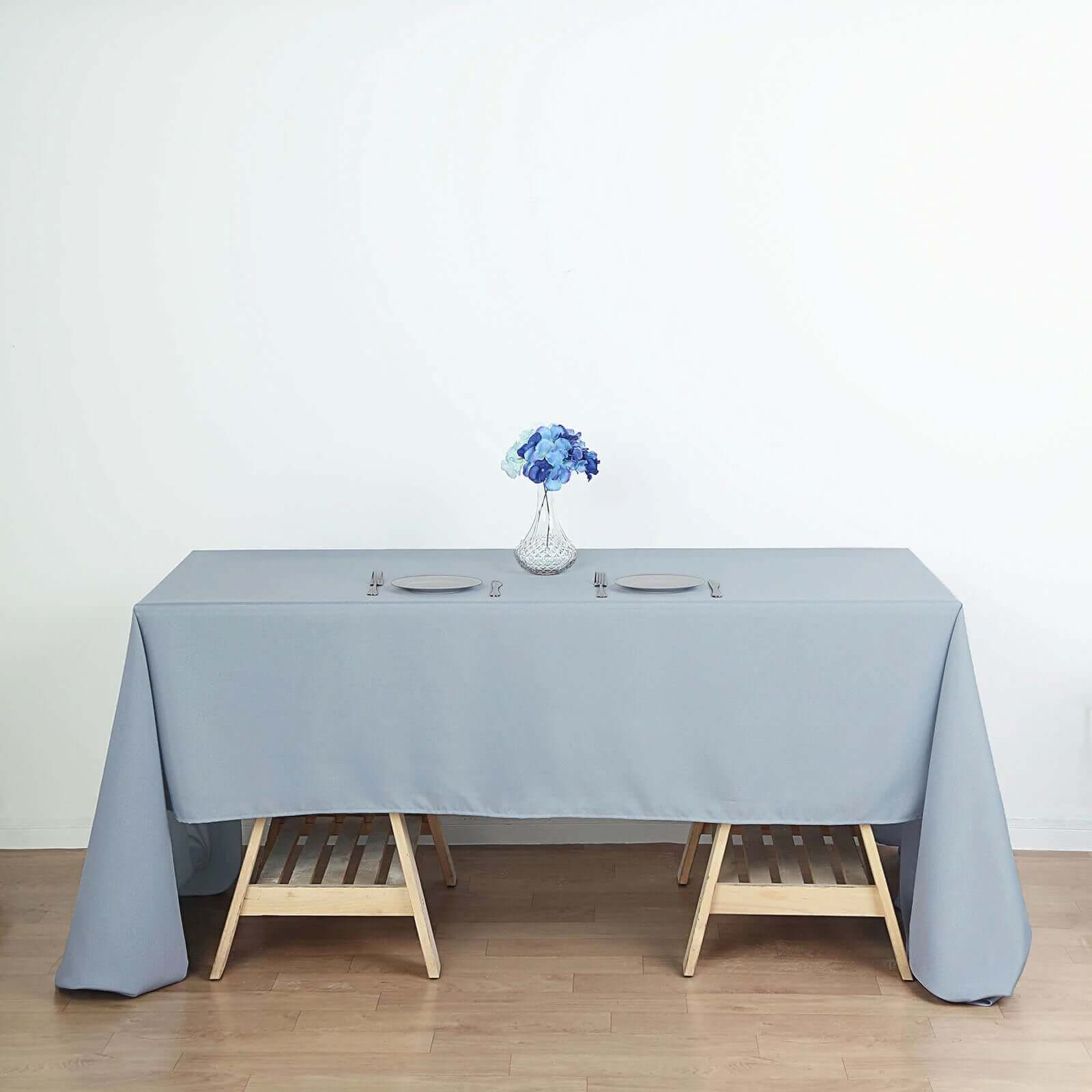 Polyester 60x126 Rectangle Tablecloth Dusty Blue - Wrinkle-Resistant Table Cover