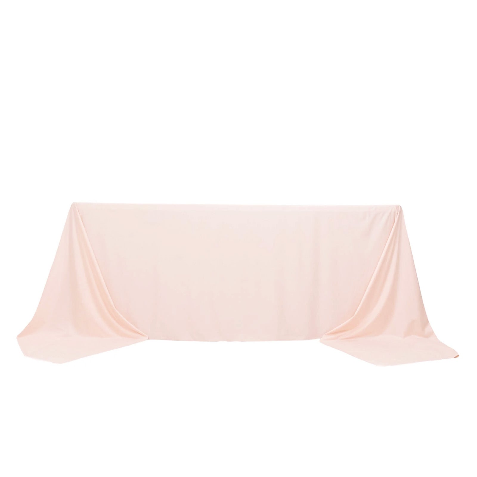 Premium Scuba Rectangular 90x156 Tablecloth Blush - Wrinkle Free, Stain Resistant & Seamless Table Cover