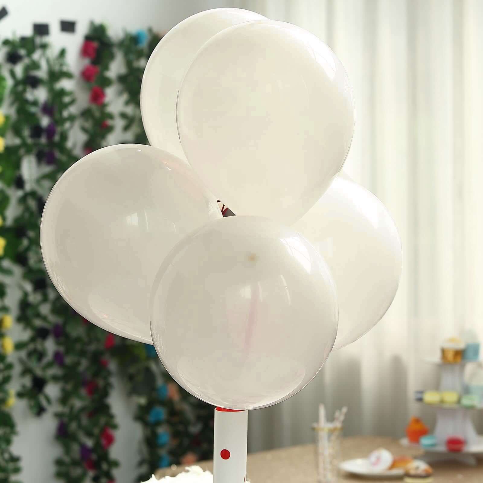 25 Pack 10 Matte Pastel Off White Helium Air Latex Party Balloons