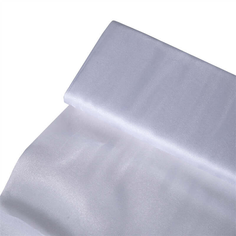 54x10yd White Solid Sheer Chiffon Fabric Bolt, DIY Voile Drapery Fabric