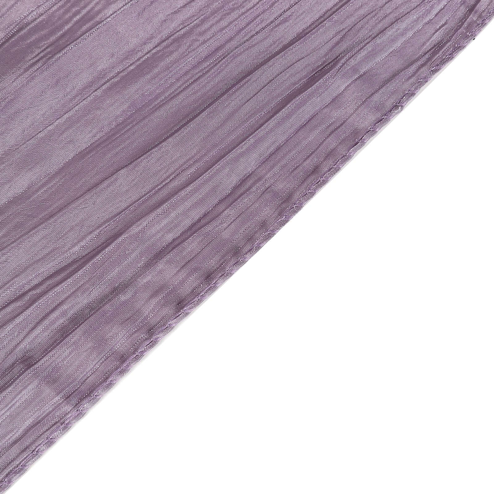 5 Pack Taffeta 6x106 Chair Sashes Violet Amethyst Accordion Crinkle Texture - Stylish Decor for Weddings & Gatherings