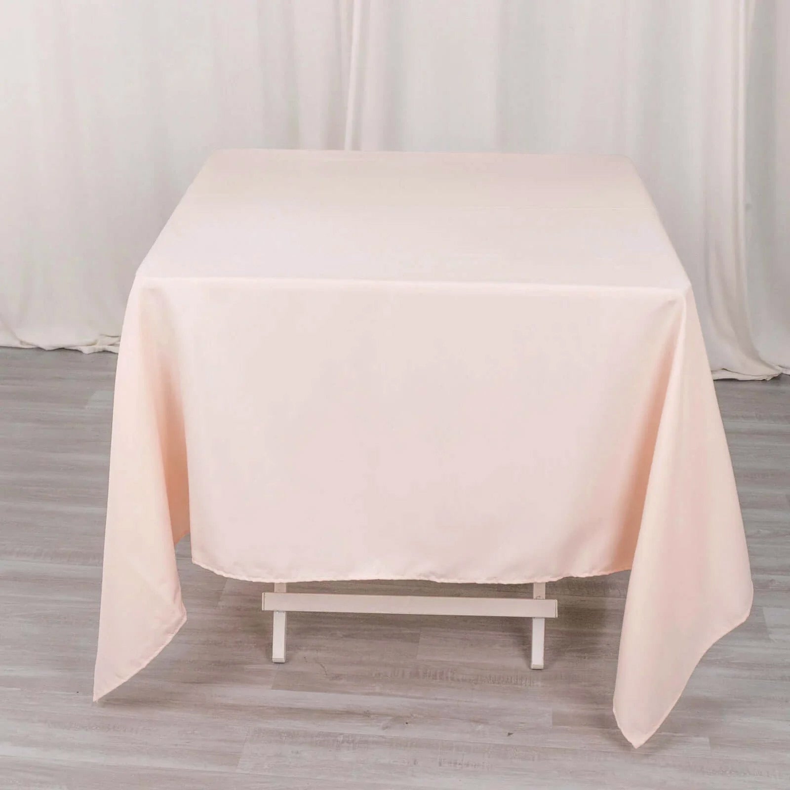 Premium Polyester Square Tablecloth 70x70 Blush 220GSM Wrinkle-Resistant Table Cover