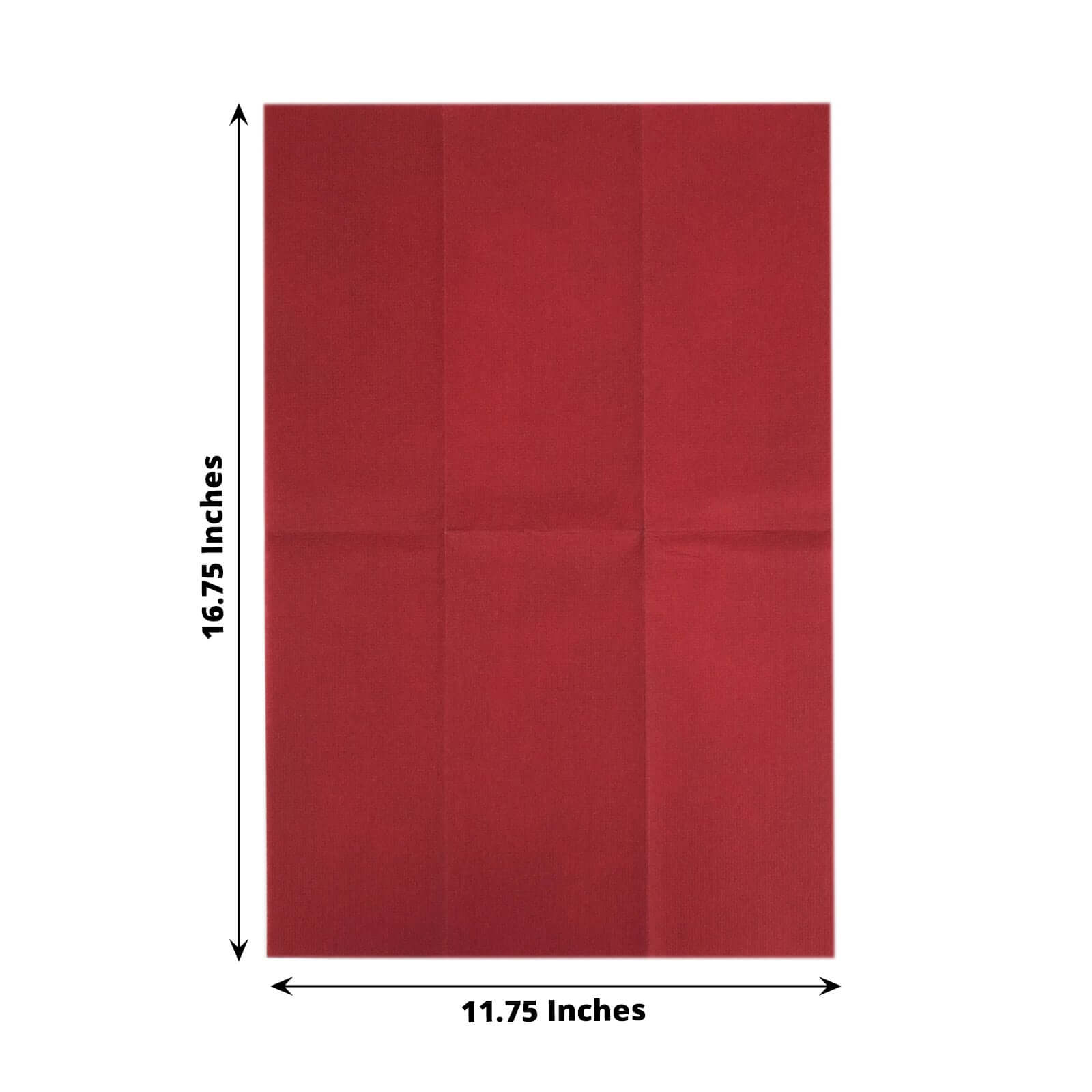 20-Pack Paper Linen-Like Napkins Burgundy - Disposable Hygienic Airlaid Guest Towels 8.5x4