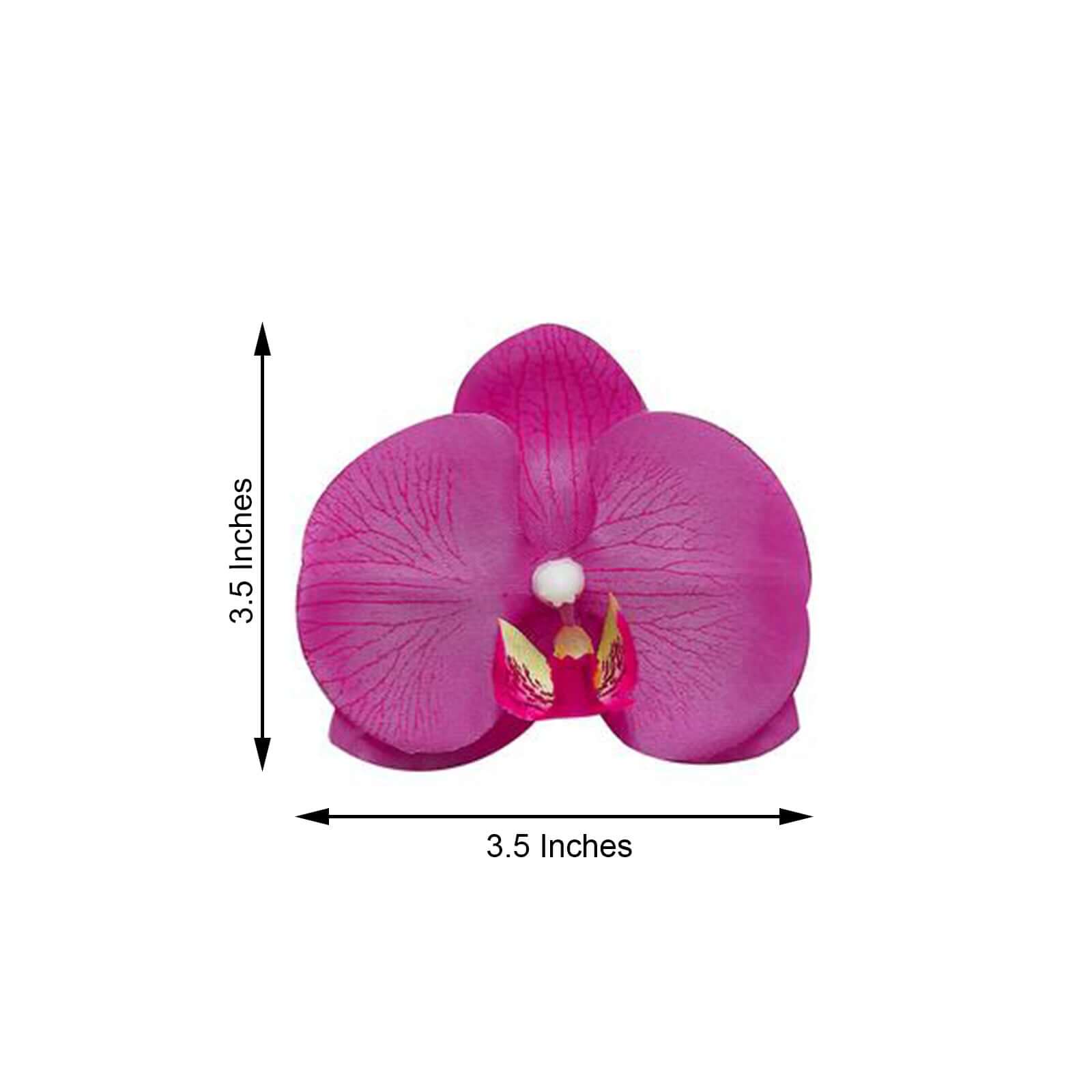 20 Silk Artificial Orchids Flower Heads Fuchsia - Versatile Floral Accents for DIY Floral Arrangements Corsages & Event Decor 4