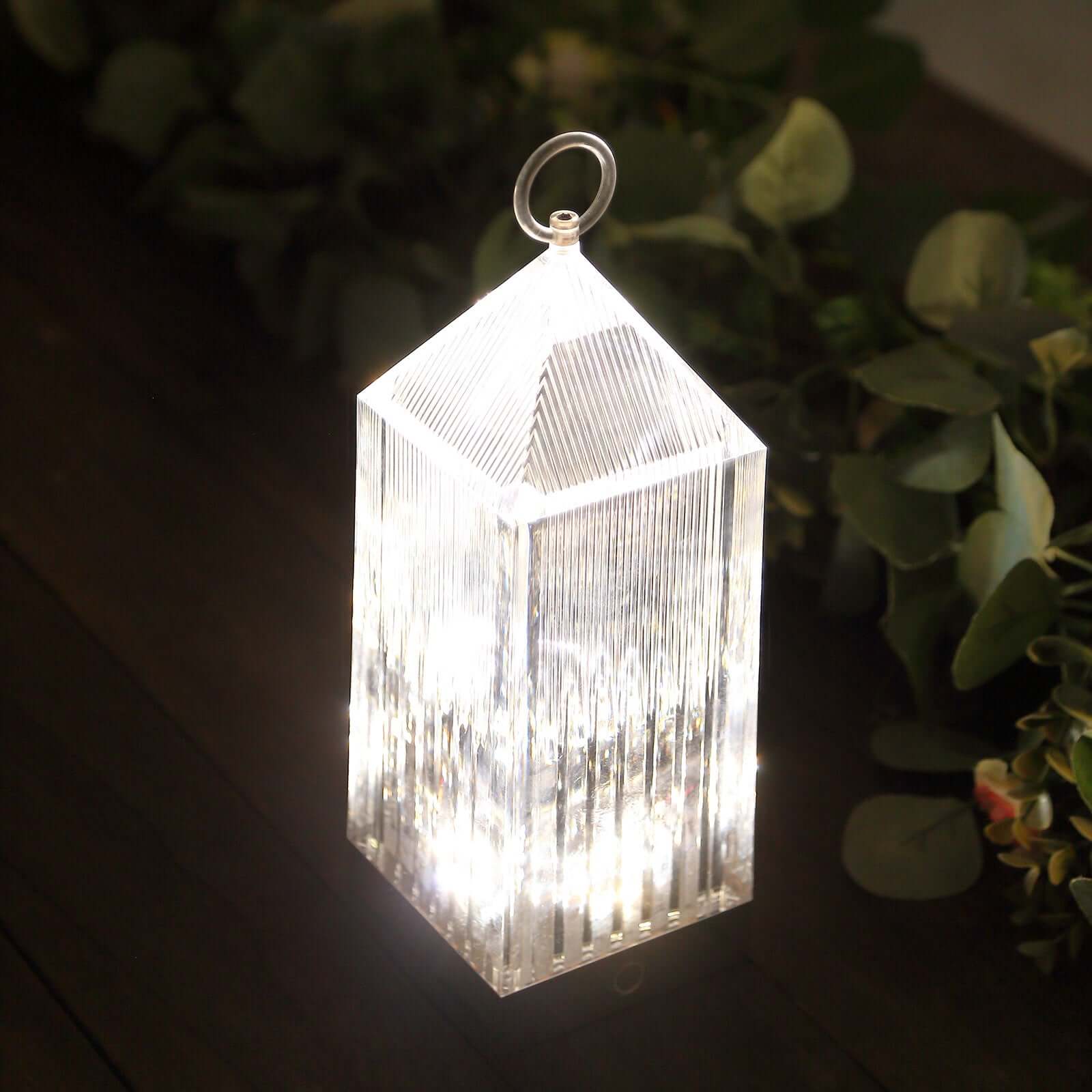 Acrylic LED Lantern Lamp Retro Lighthouse Design Rechargeable - Touch Control Crystal Decorative Night Light 11