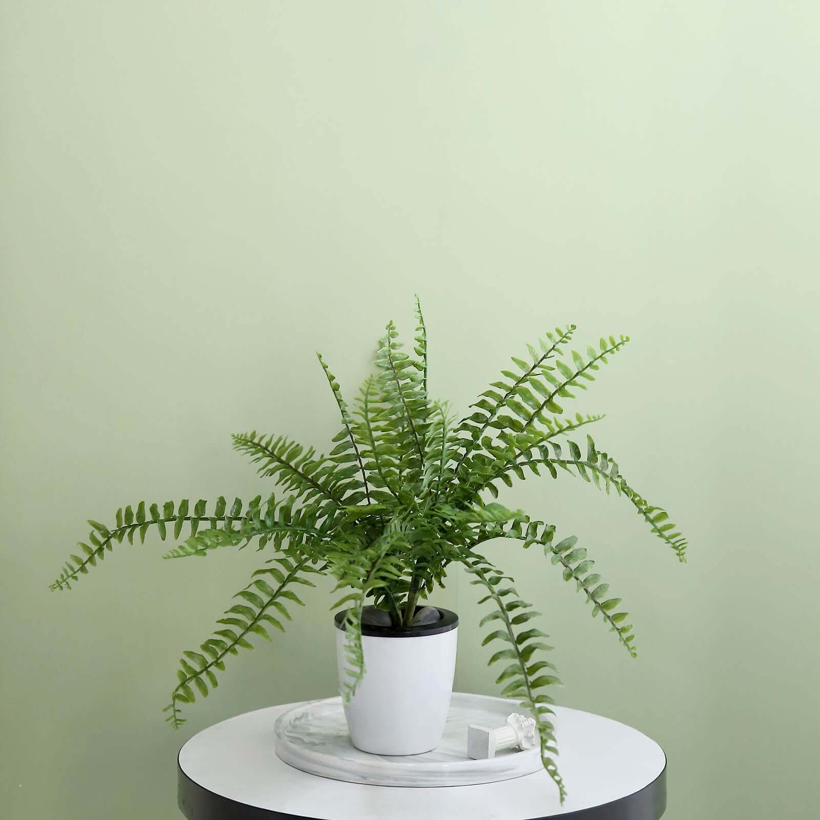 20 Artificial Boston Fern Green Leaf Plant, Premium Real Touch Indoor Spray