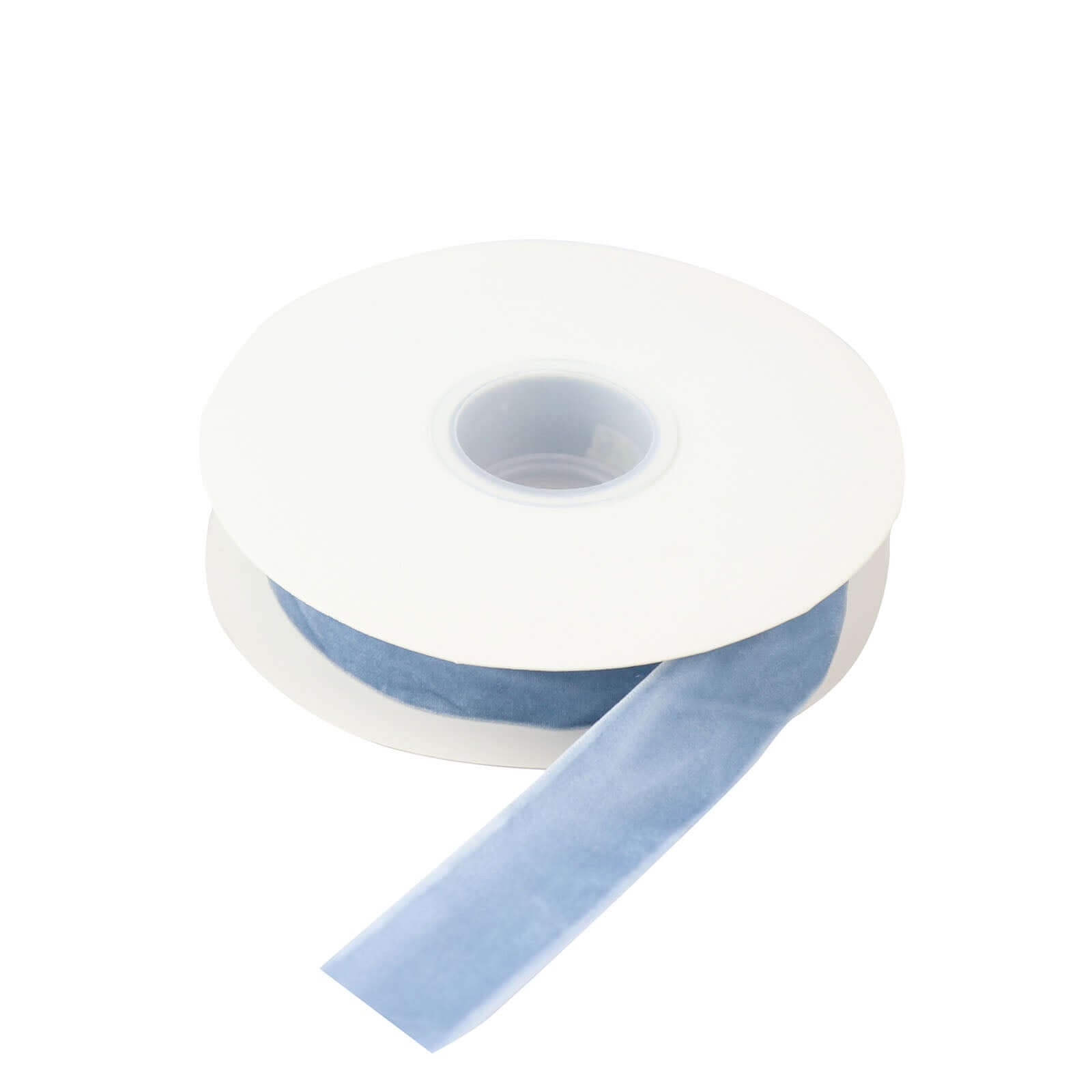 10 Yards Dusty Blue 1 Velvet Single Faced Ribbon Spool, DIY Craft Supplies, Velvet and Nylon Ribbon Roll