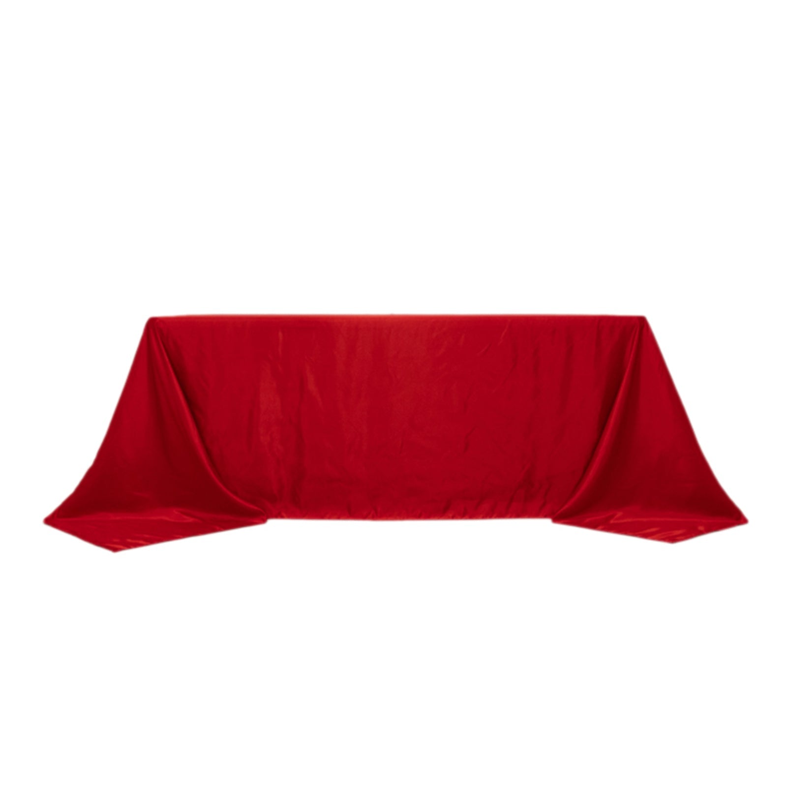 Lamour Satin 90x132 Rectangle Tablecloth Red - Soft & Silk-Like Seamless Table Cover