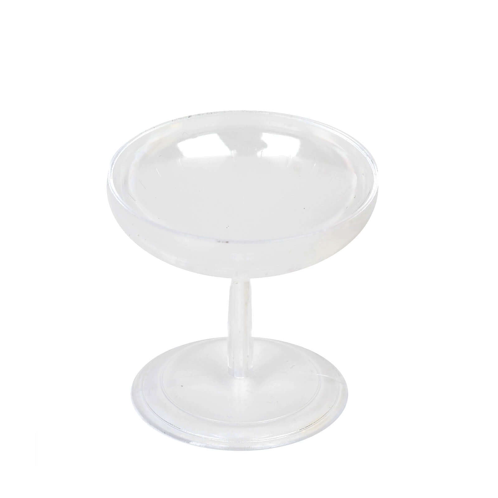 12-Pack Plastic Dessert Cup Candy Dishes Clear - Decorative Mini Pedestal Stands for Treats 2