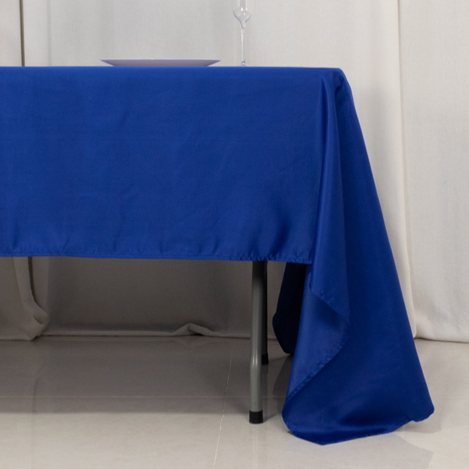 Lamour Satin 60x126 Rectangle Tablecloth Royal Blue - Soft & Silk-Like Table Cover