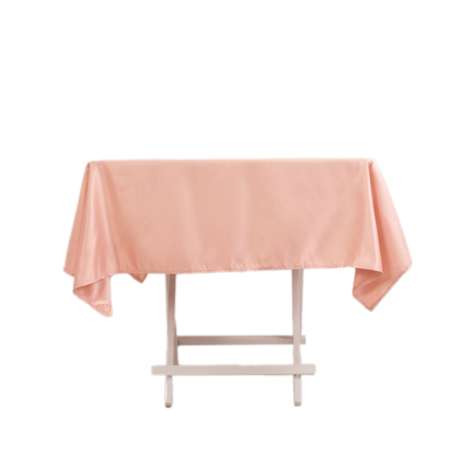 Lamour Satin 54x54 Square Tablecloth Dusty Rose - Durable & Silk-Like Table Cover