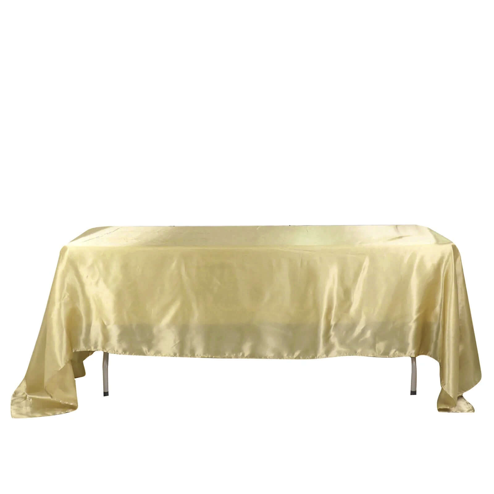 Satin Rectangular 60x126 Tablecloth Champagne - Smooth and Lustrous Table Cover