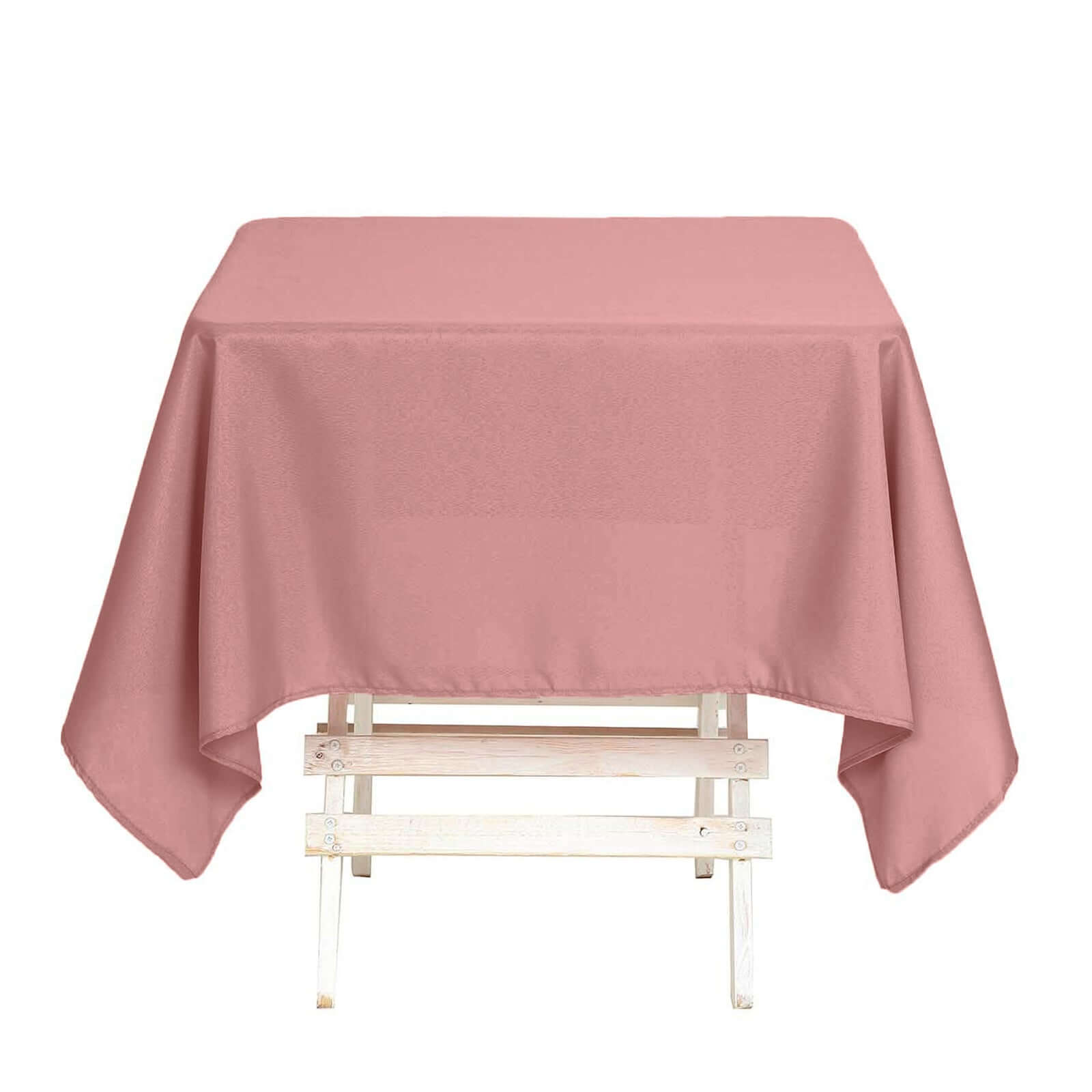 Polyester Square 54x54 Tablecloth Dusty Rose - Wrinkle-Resistant & Durable Table Cover