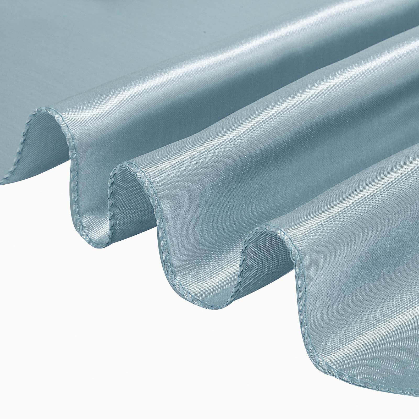 Satin Rectangular 60x126 Tablecloth Dusty Blue - Smooth and Lustrous Table Cover