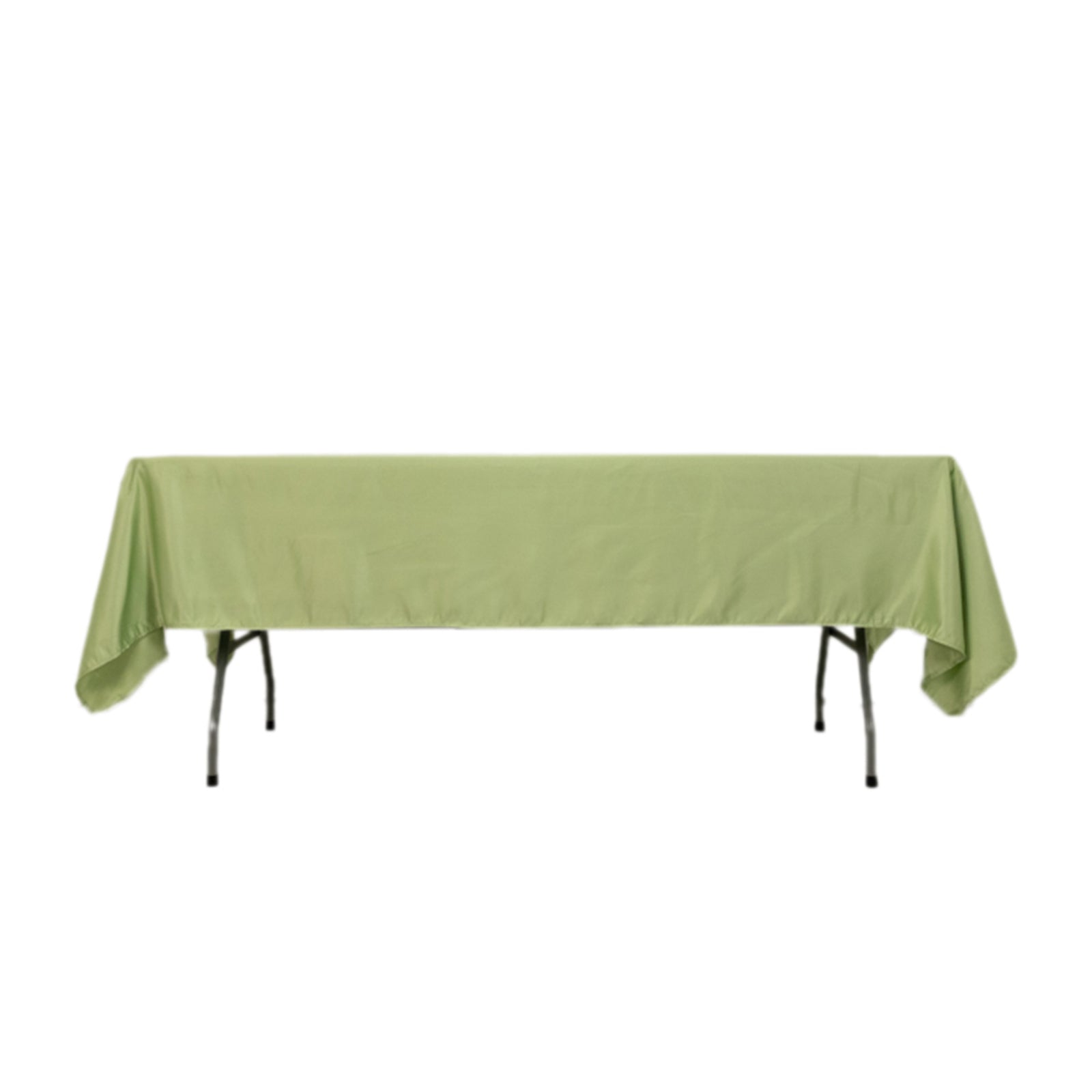 Lamour Satin 60x102 Rectangle Tablecloth Sage Green - Durable & Silky Soft Feel Table Cover