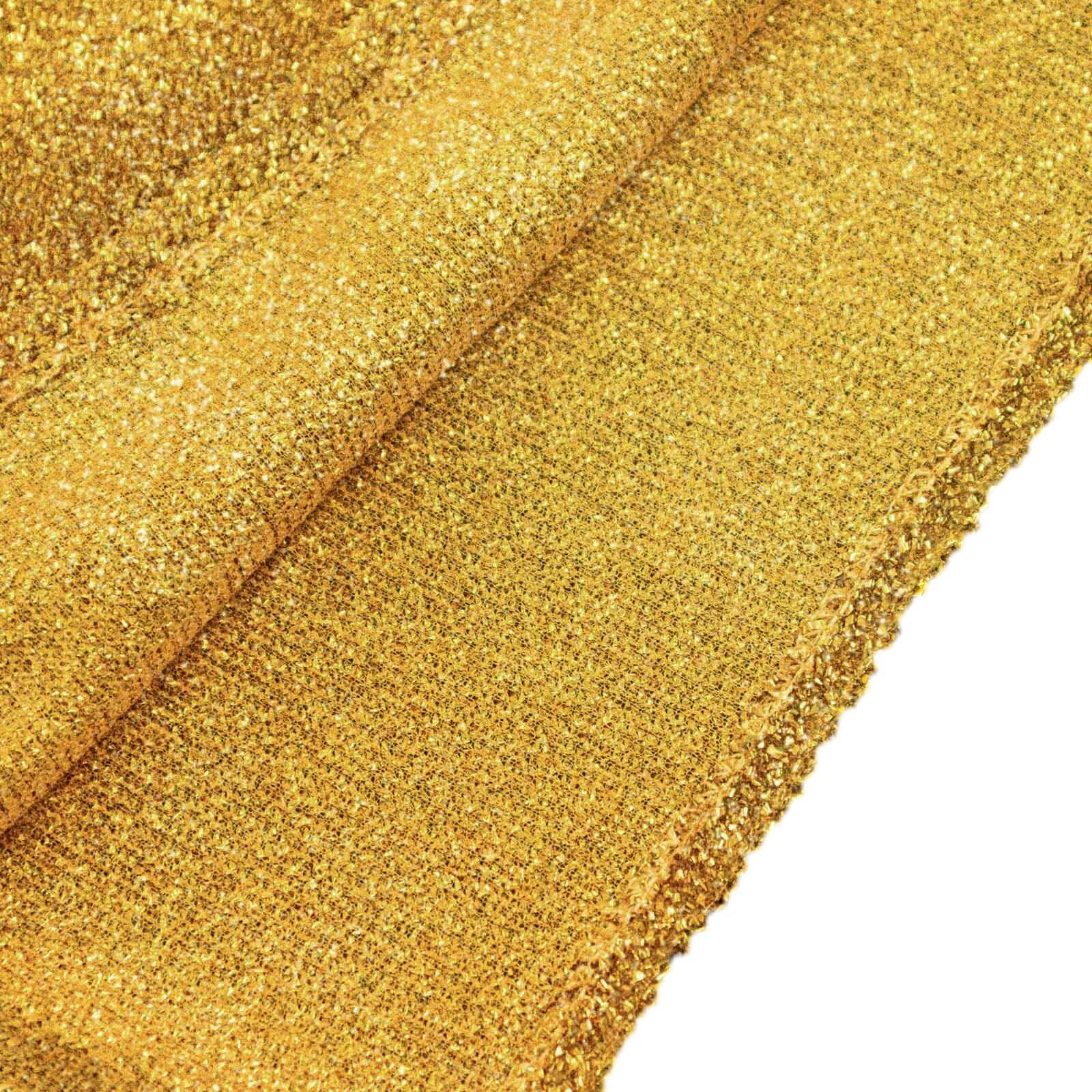 Set of 4 Gold Chiara Wedding Arch Covers Shimmer Tinsel Finish, Fitted Covers For Half Moon Backdrop Stands - 2.5ft, 5ft, 6ft, 7ft