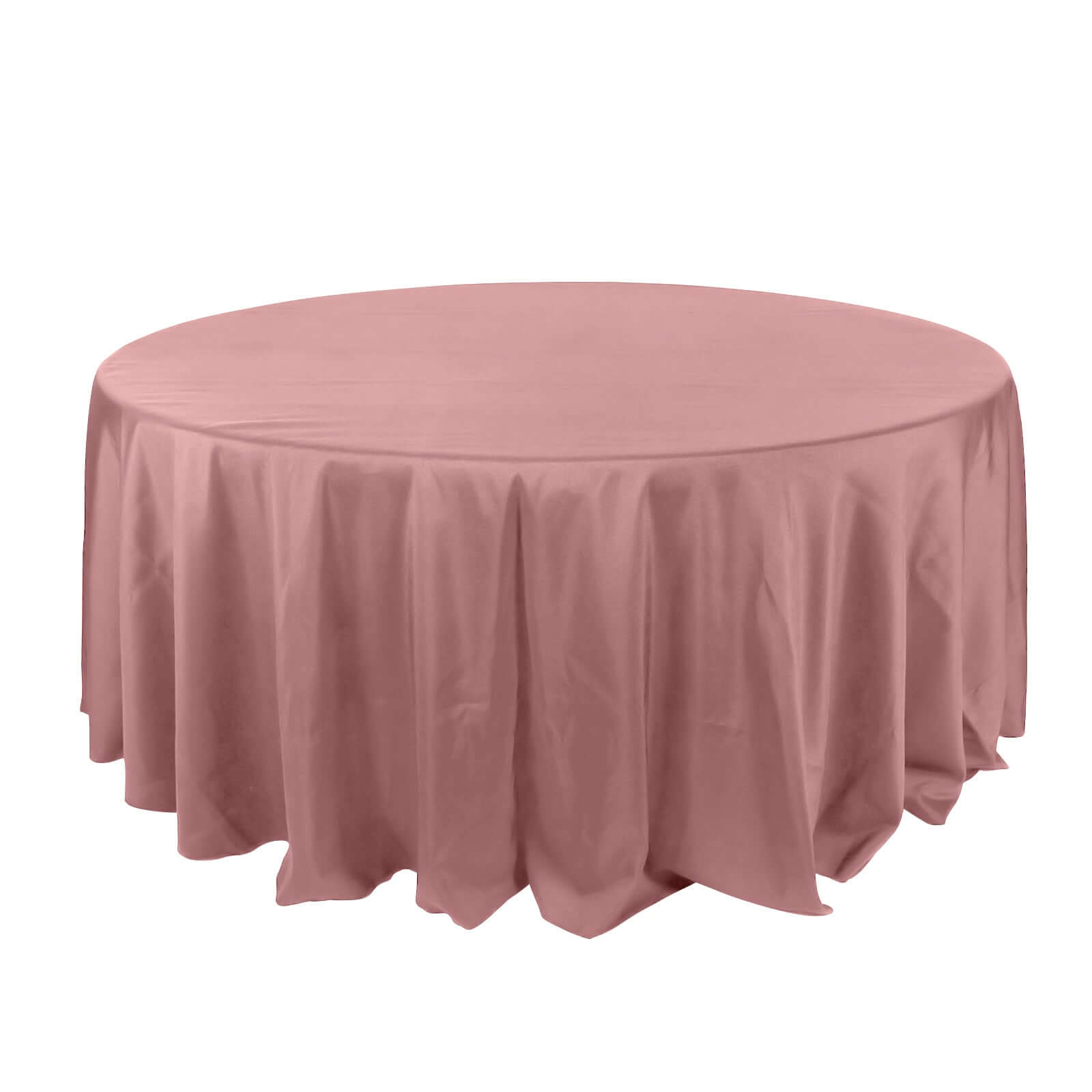 Polyester 132 Round Tablecloth Dusty Rose - Seamless Chic Table Cover