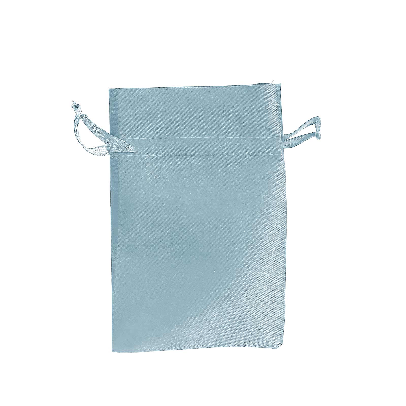 12 Pack 4x6 Dusty Blue Satin Drawstring Wedding Party Favor Gift Bags