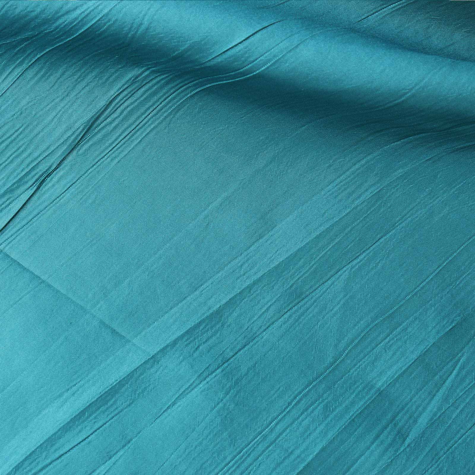 Taffeta 90x156 Rectangle Tablecloth Teal - Accordion Crinkle Seamless Table Cover