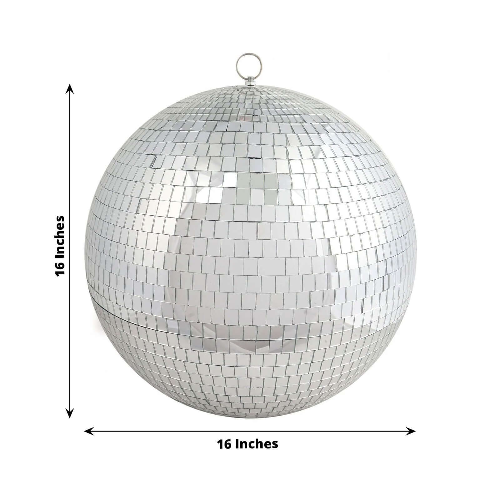 16 Large Silver Foam Disco Mirror Ball With Hanging Swivel Ring, Holiday Party Decor