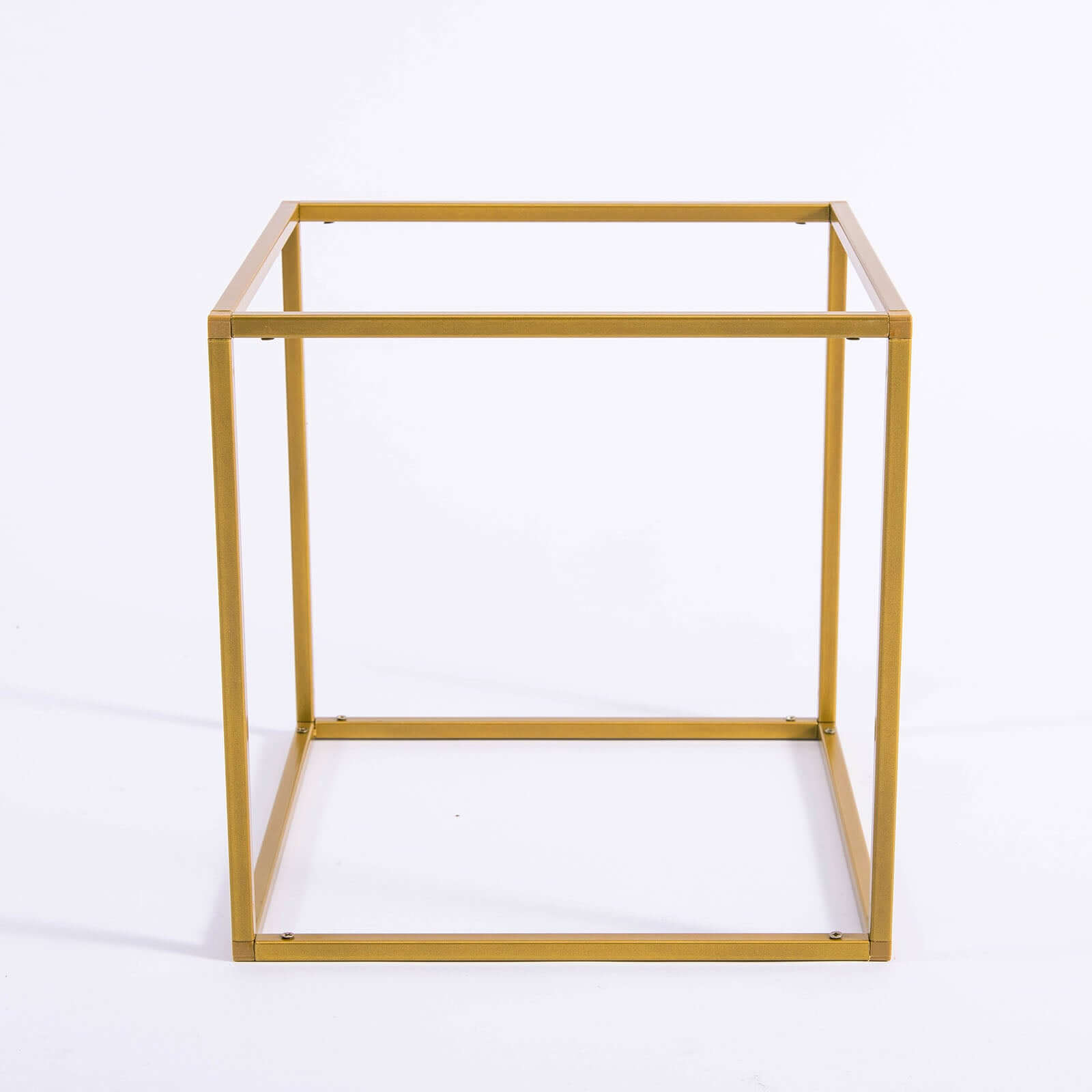 2-Pack Metal Flower Stands Gold Geometric Wedding Centerpieces Square Frame - Durable Display 12