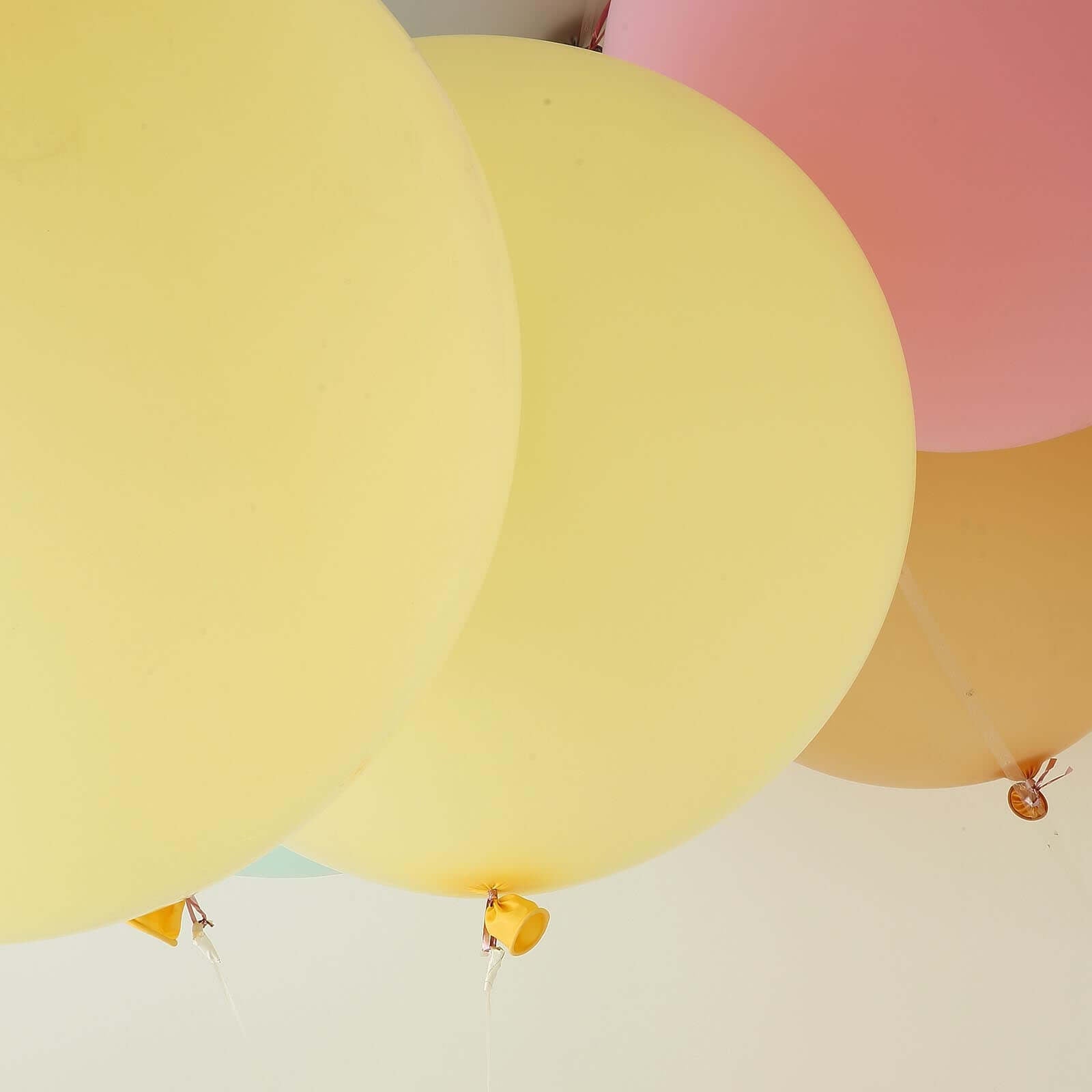 2 Pack 32 Large Balloons Helium or Air Latex Balloons Pastel Yellow