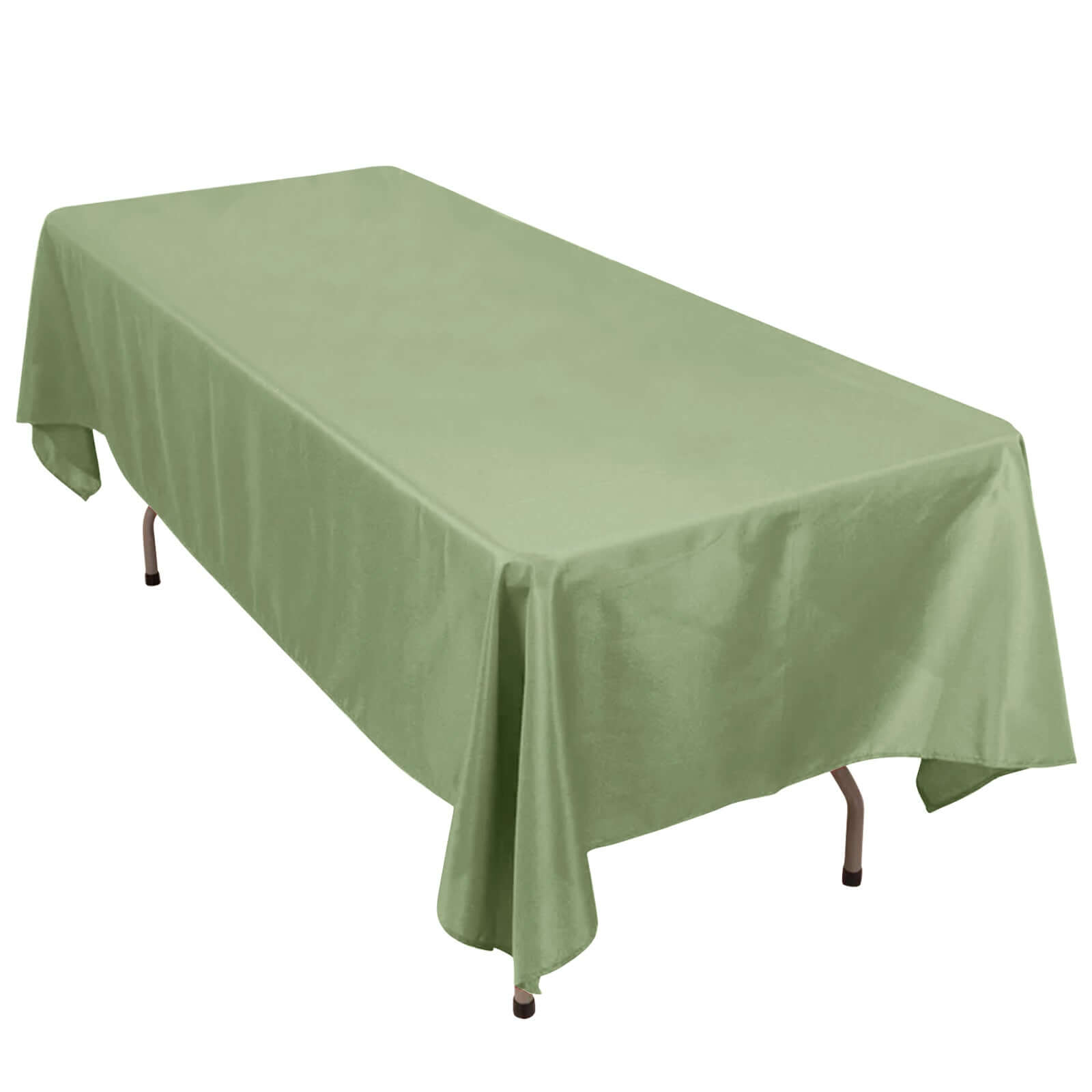 Premium Polyester 60x102 Rectangle Tablecloth Dusty Sage Green - Durable 220GSM Wrinkle-Resistant Table Cover