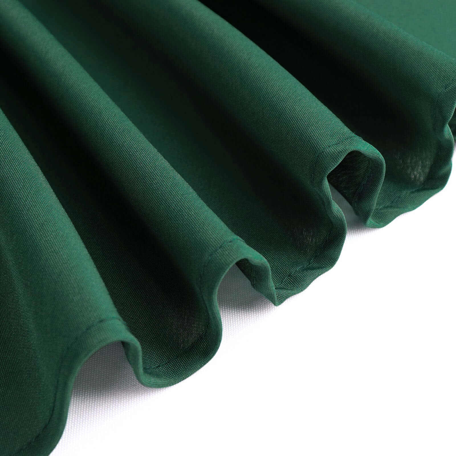 Polyester 120 Round Tablecloth Hunter Emerald Green - Seamless Wrinkle-Resistant Table Cover