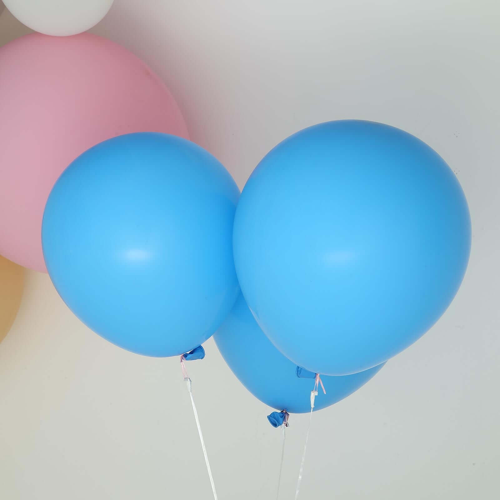 10 Pack 18 Matte Pastel Light Blue Helium or Air Latex Party Balloons