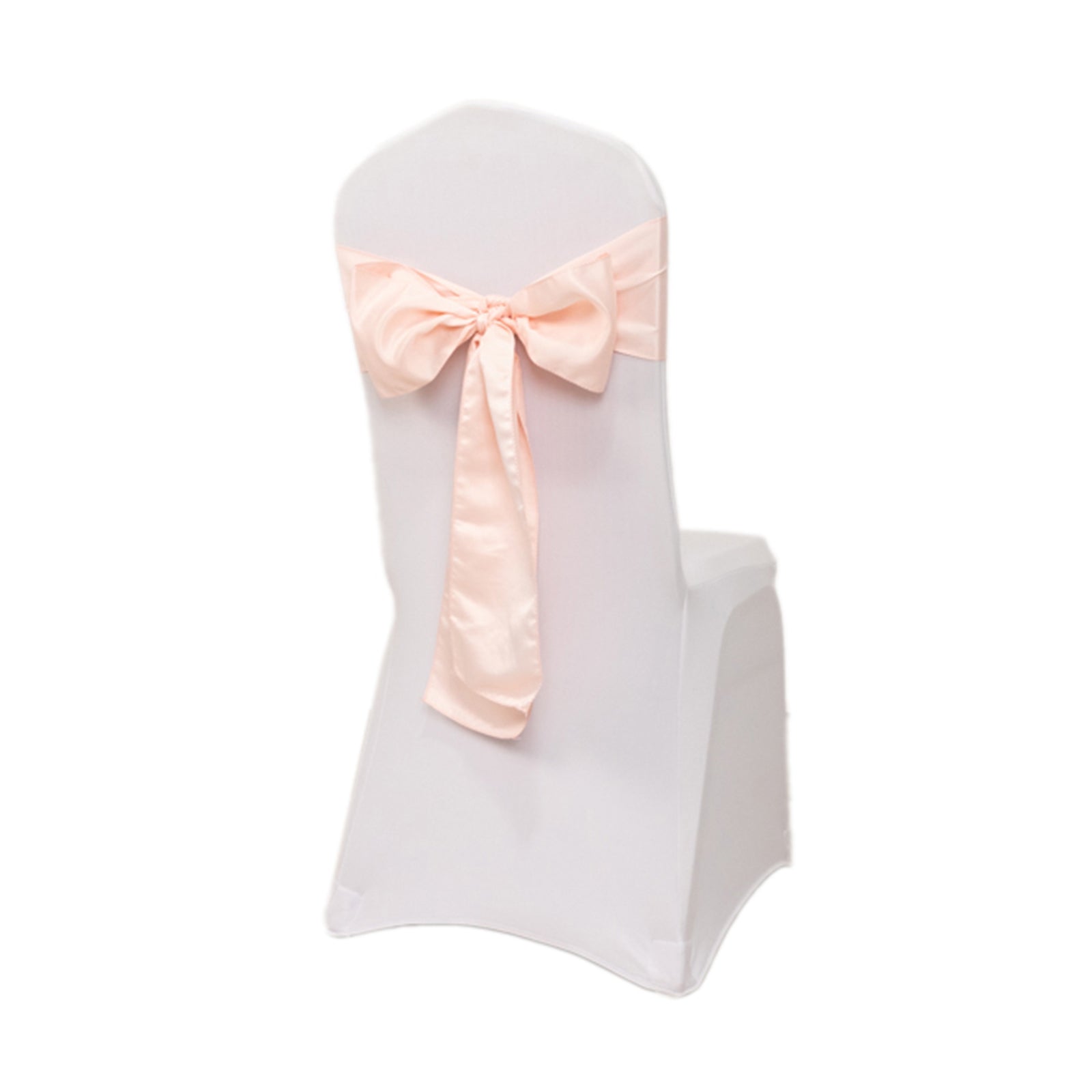 5 Pack Lamour Satin 6x106 Chair Sashes Blush - Stylish Reusable Decorative Bows