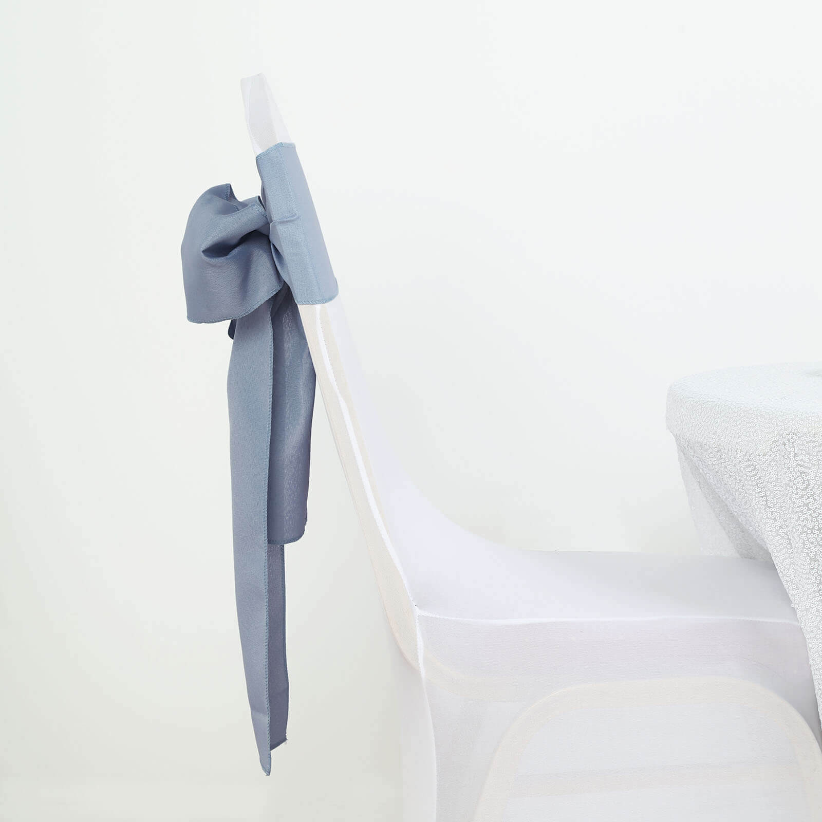 5 Pack Polyester Chair Sashes Dusty Blue 6x108