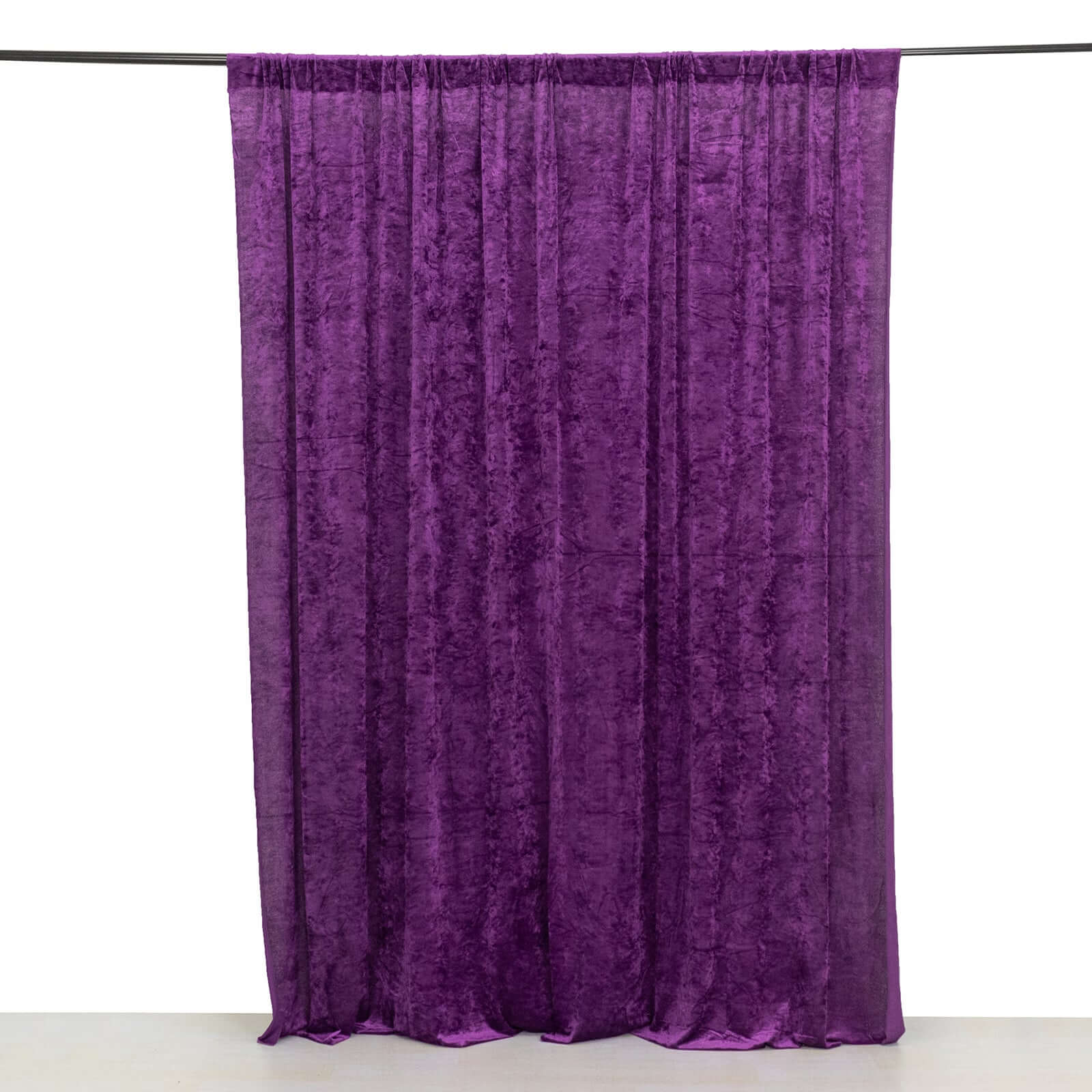 8ftx8ft Purple Premium Smooth Velvet Event Curtain Drapes, Privacy Backdrop Event Panel with Rod Pocket