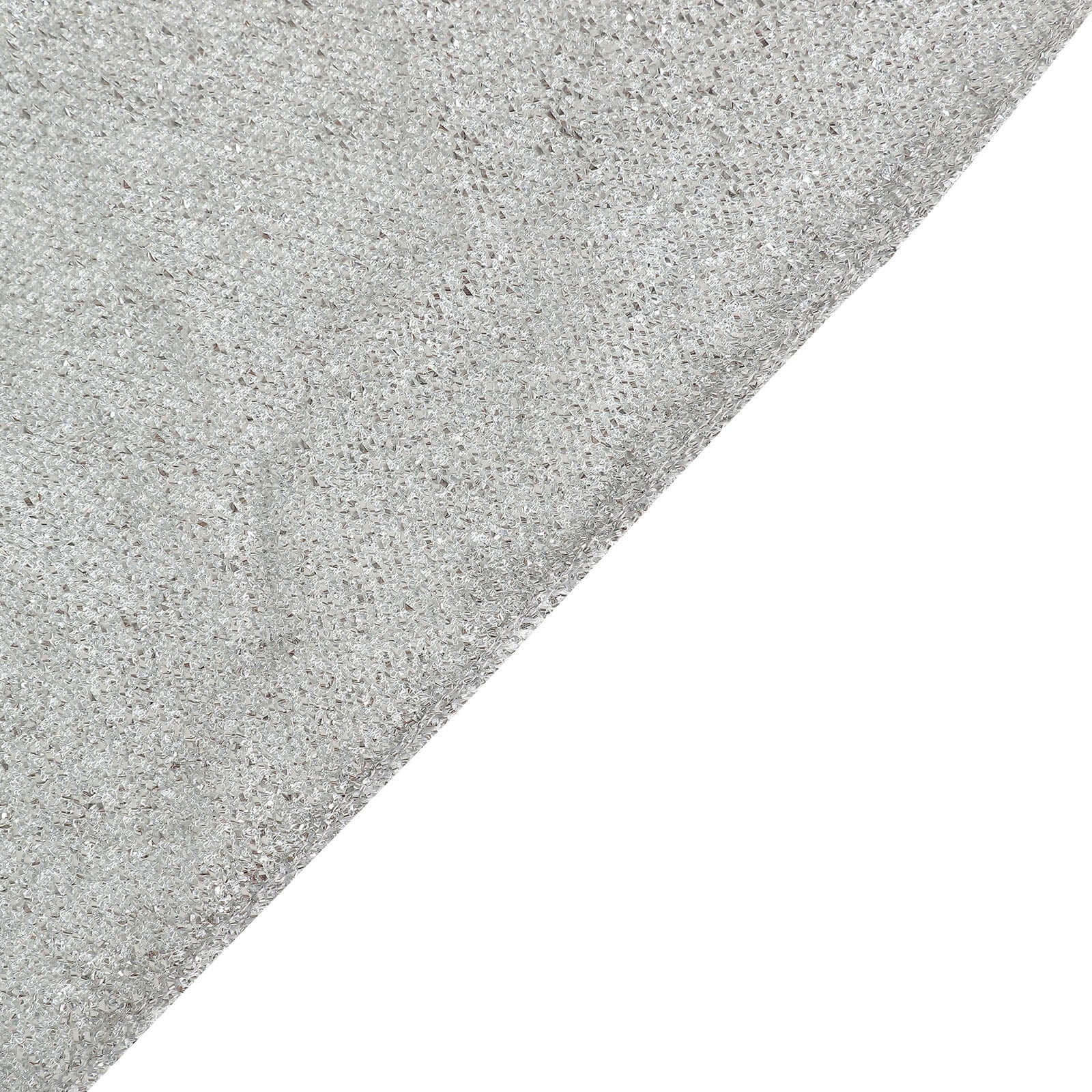 Shimmer Tinsel Spandex 72x30 Rectangle Tablecloth Metallic Silver Glittered Shiny Stretch Table Cover