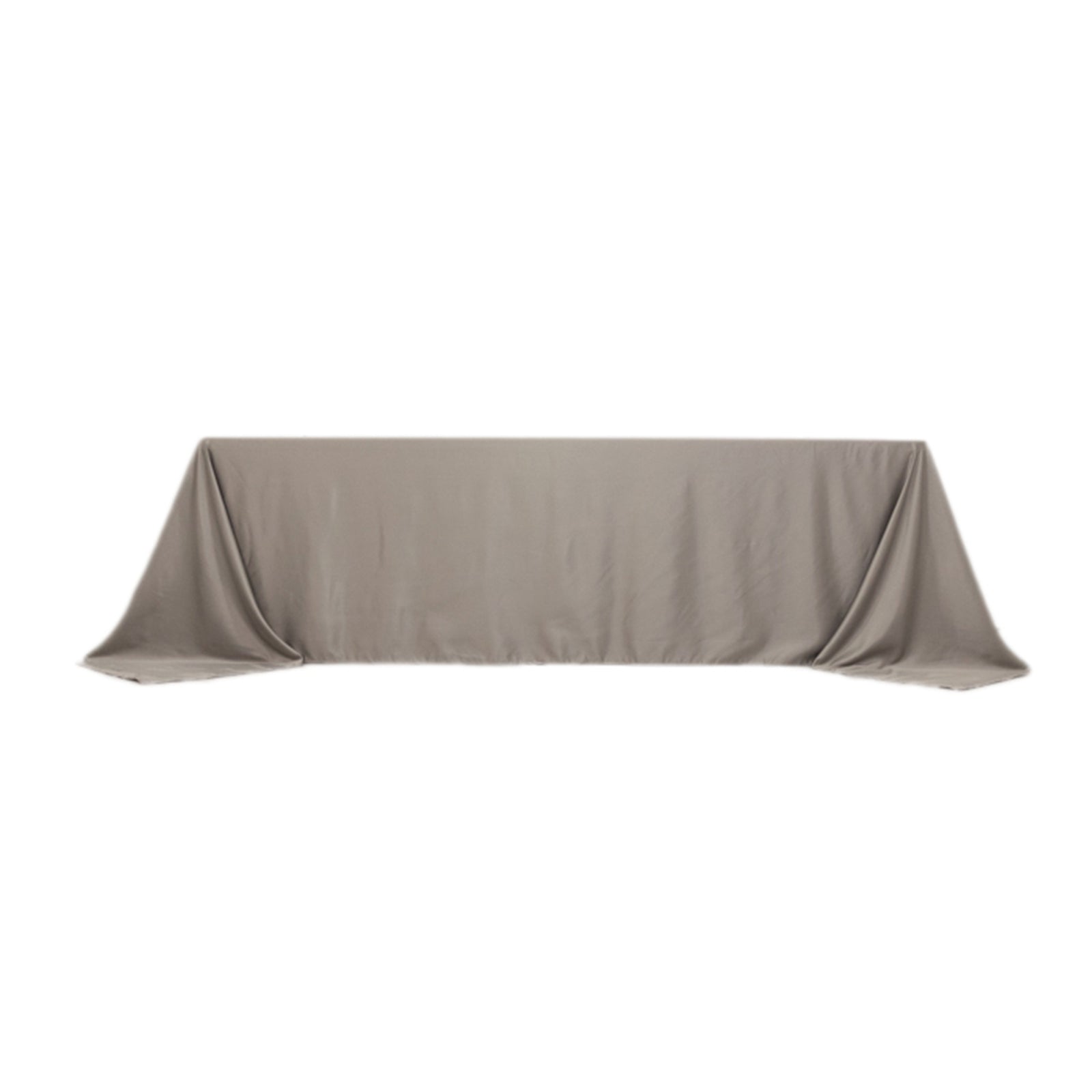 Lamour Satin 90x156 Rectangle Tablecloth Silver - Luxurious, Soft Seamless Table Cover