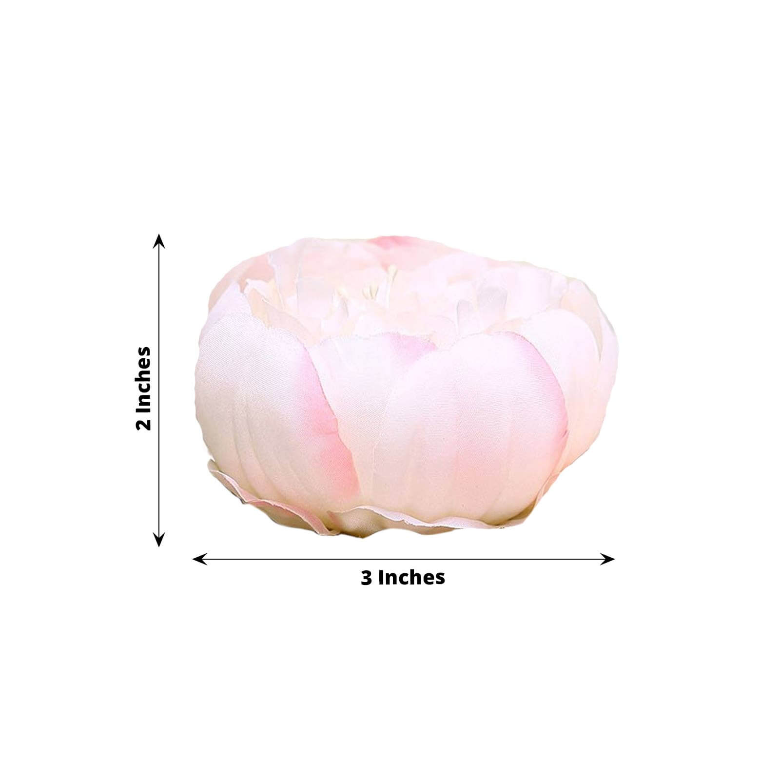 10-Pack Artificial Peony Flower Heads Blush - Versatile Faux Craft Flowers for DIY Event Styling Scrapbooking & Floral Arrangements 3