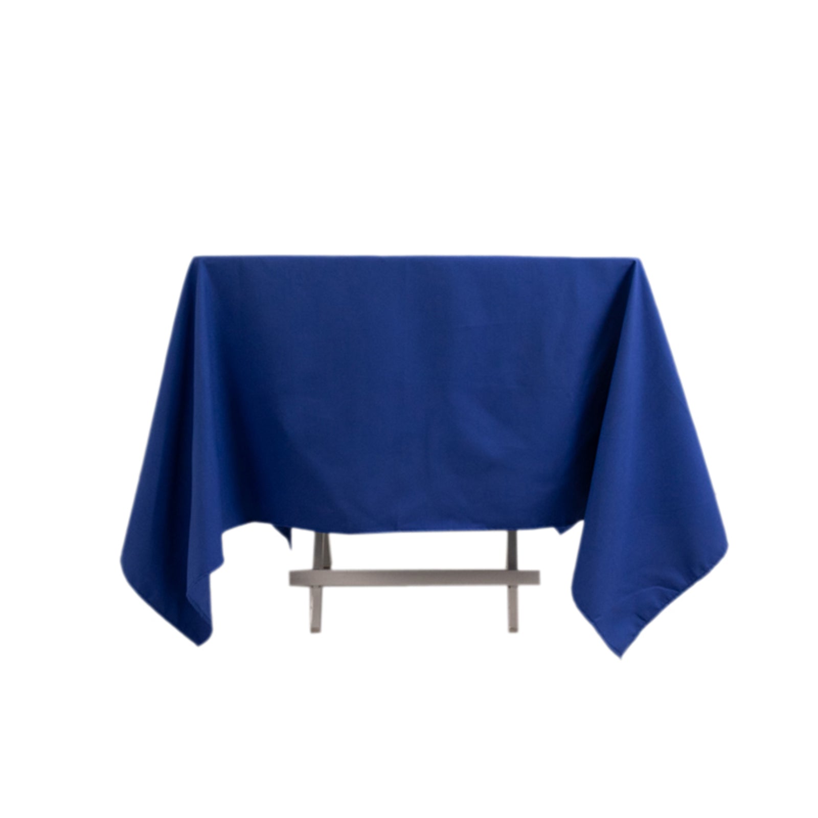 Cotton Blend 70x70 Square Tablecloth Royal Blue - Wrinkle-Resistant Fabric Table Cover