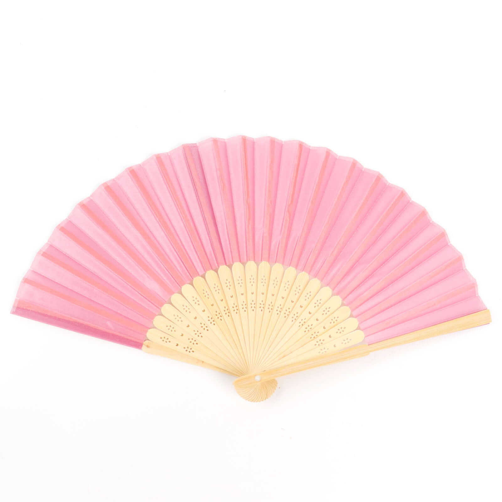 5 Pack Dusty Rose Asian Silk Folding Fans Party Favors, Oriental Folding Fan Favors