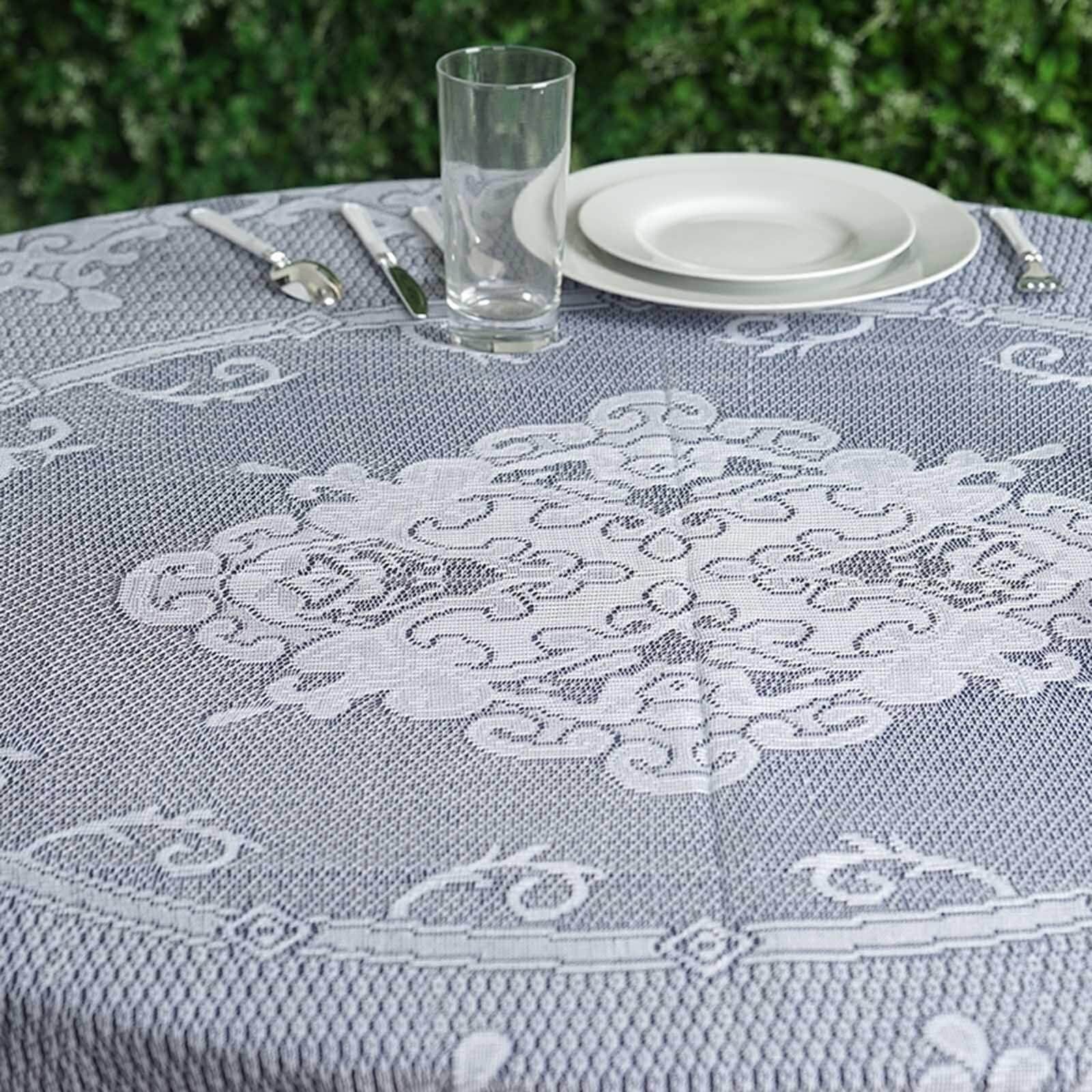 Lace 70 Round Tablecloth Ivory - Premium Design for Intimate Table Settings