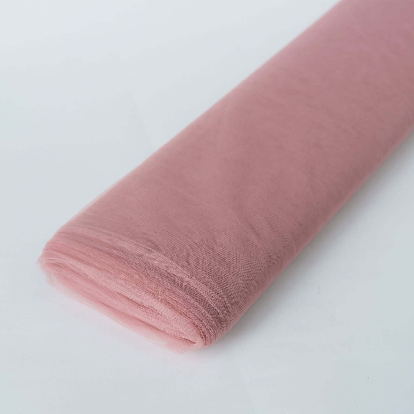 54x40 Yards Dusty Rose Tulle Fabric Bolt, DIY Crafts Sheer Fabric Roll