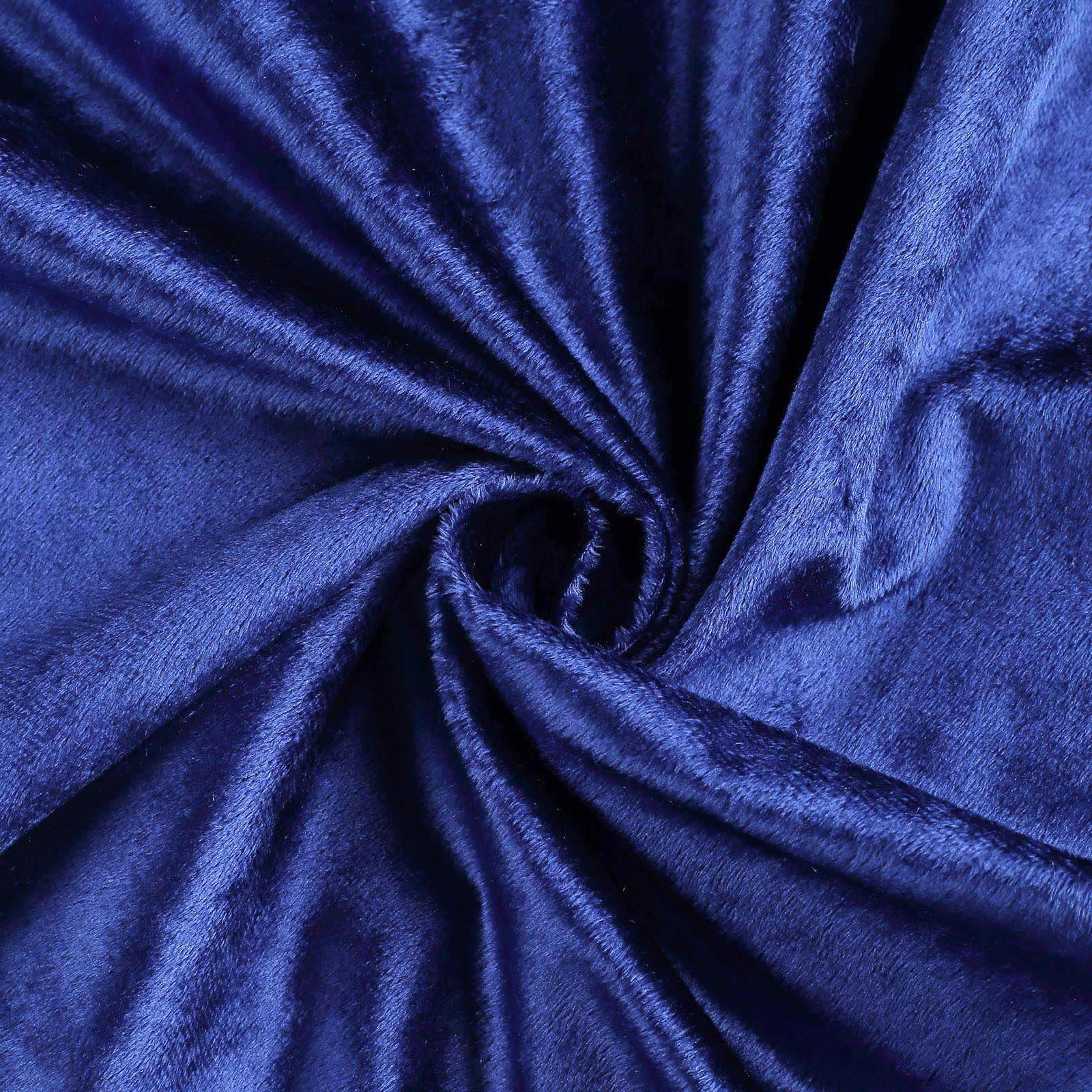 Premium Velvet 90x132 Rectangle Tablecloth Royal Blue - Reusable Soft & Seamless Table Cover