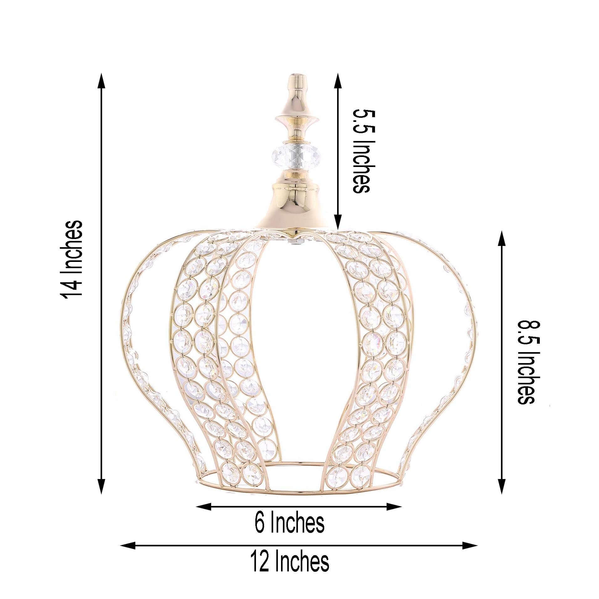 Crystal-Bead Royal Crown Cake Topper Metallic Gold - Dazzling Cake Centerpiece Decor for Luxurious Birthdays Receptions & Romantic Celebrations 14