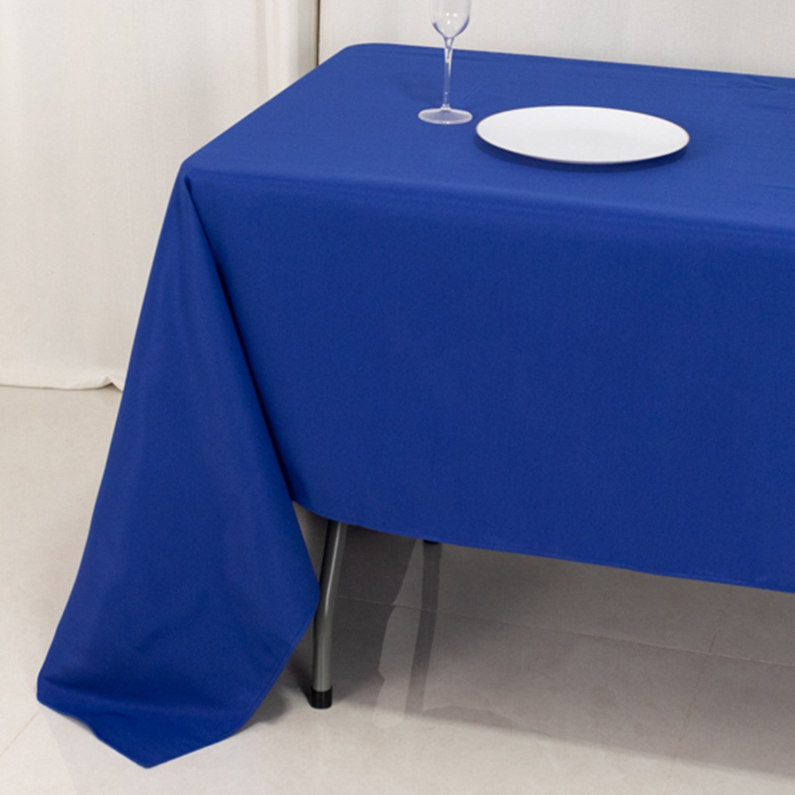 Premium Polyester 60x126 Rectangle Tablecloth Royal Blue - Stain-Resistant 220GSM Finish Table Cover