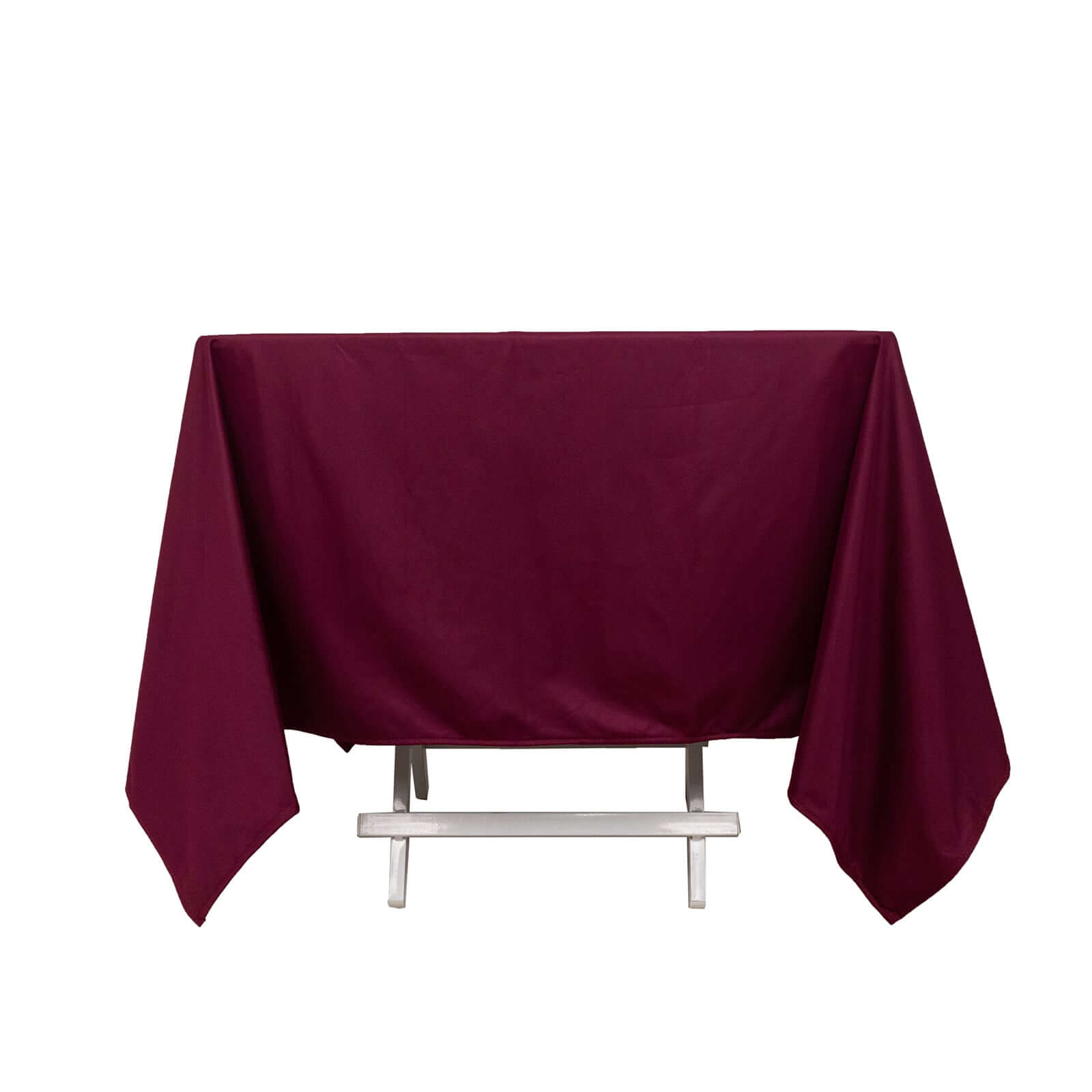 Premium Scuba Square 70x70 Tablecloth Burgundy - Wrinkle Free & Stain Resistant Table Cover