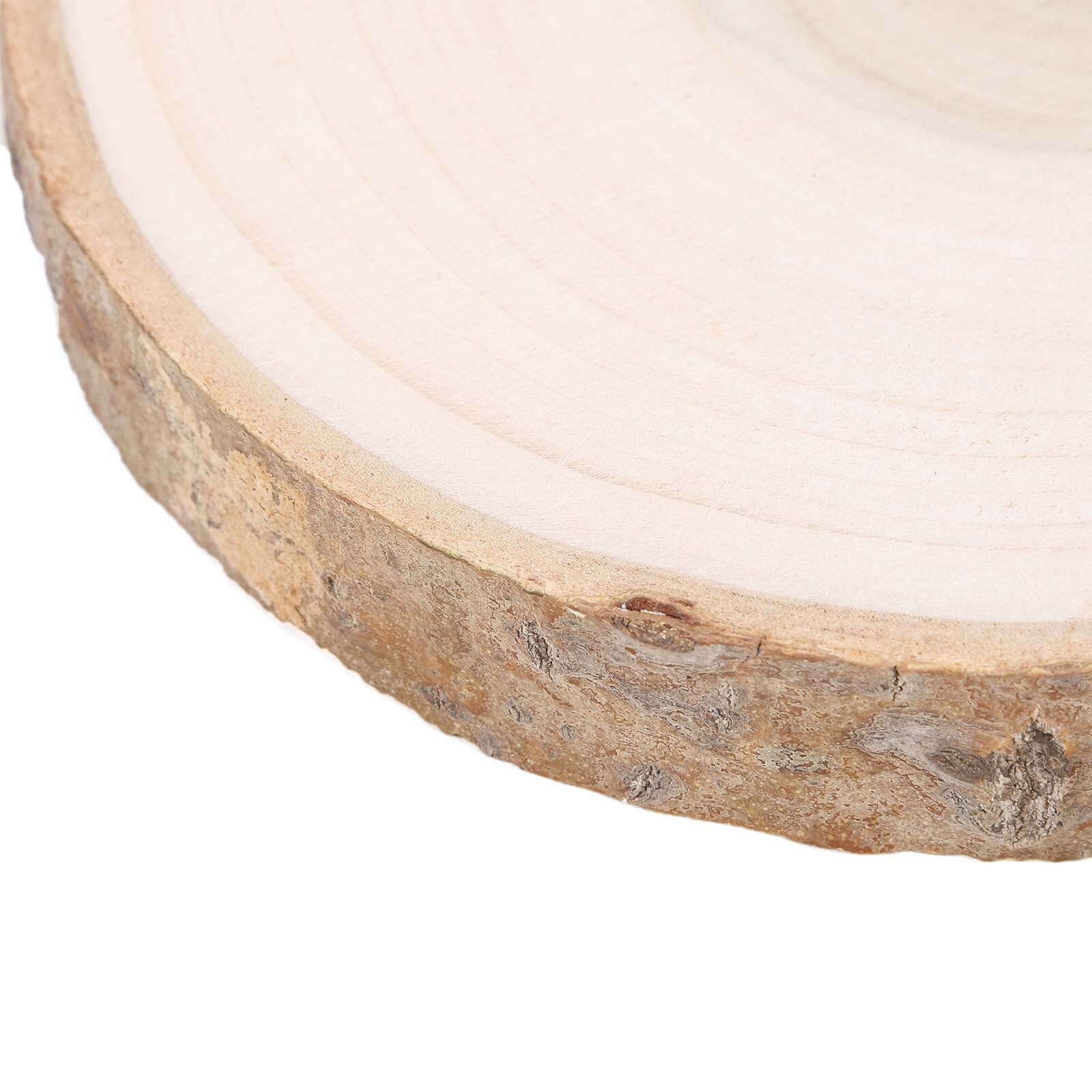 Rustic Poplar Wood Slices Round - Versatile Centerpieces for Tablescapes 9 Dia
