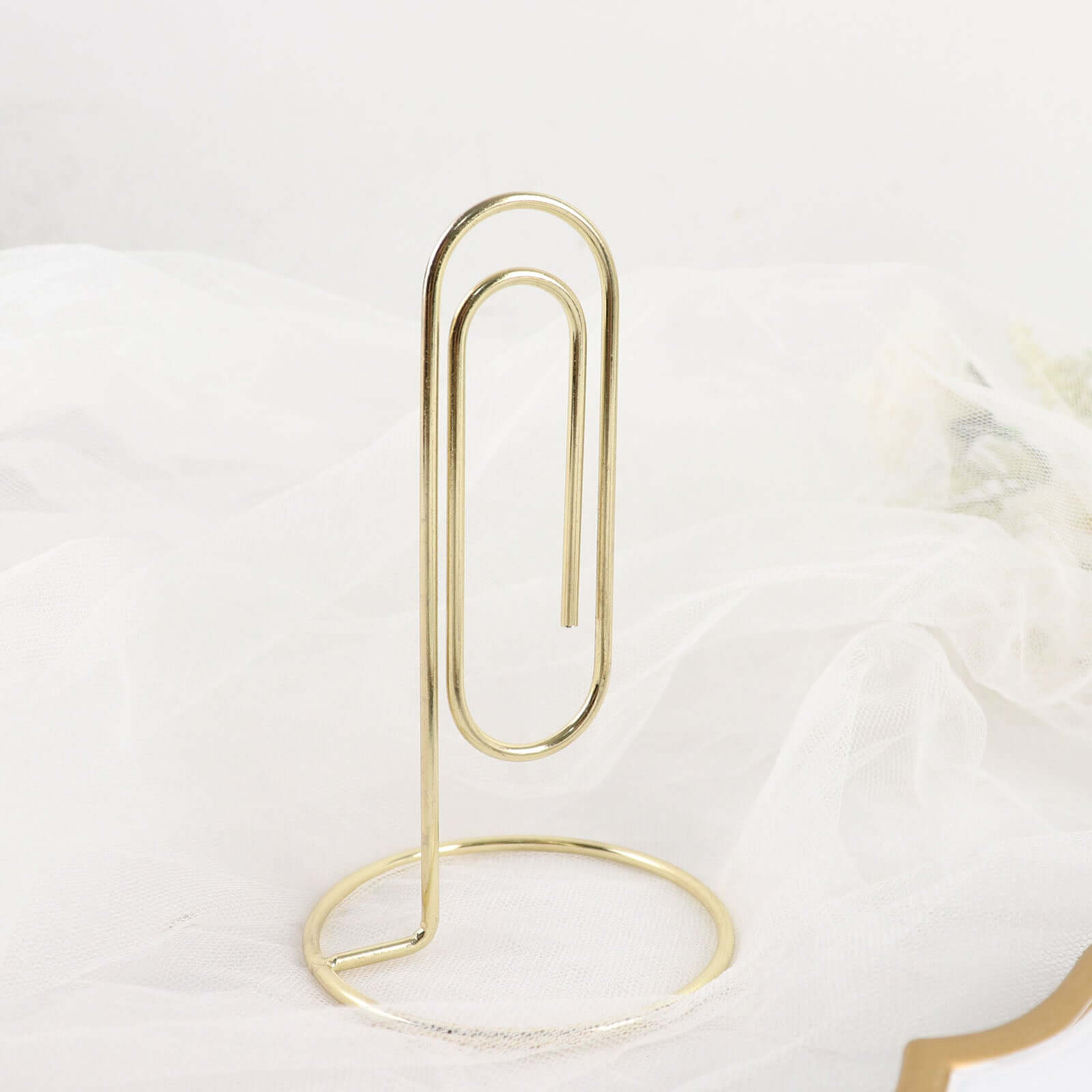 5-Pack Metal Card Holder Stands Paperclip Design Gold - Table Number Stands and Wedding Menu Clips 5