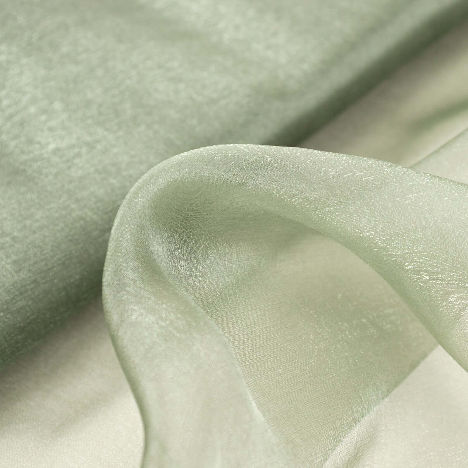 54x10yd Dusty Sage Green Solid Sheer Chiffon Fabric Bolt, DIY Voile Drapery Fabric
