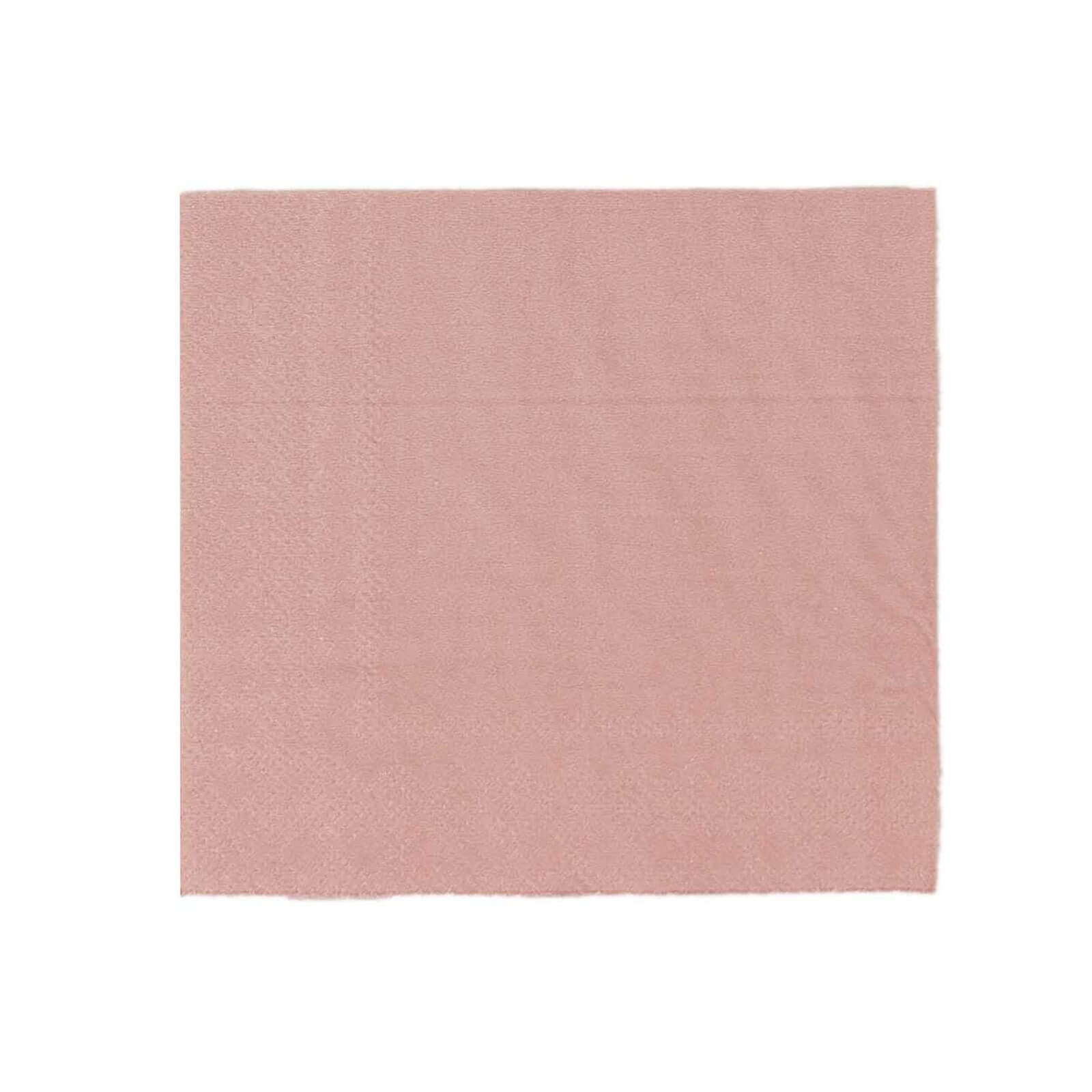 50-Pack Paper Beverage Napkins Dusty Rose - 2 Ply Disposable Soft 18GSM Cocktail Napkins 5x5